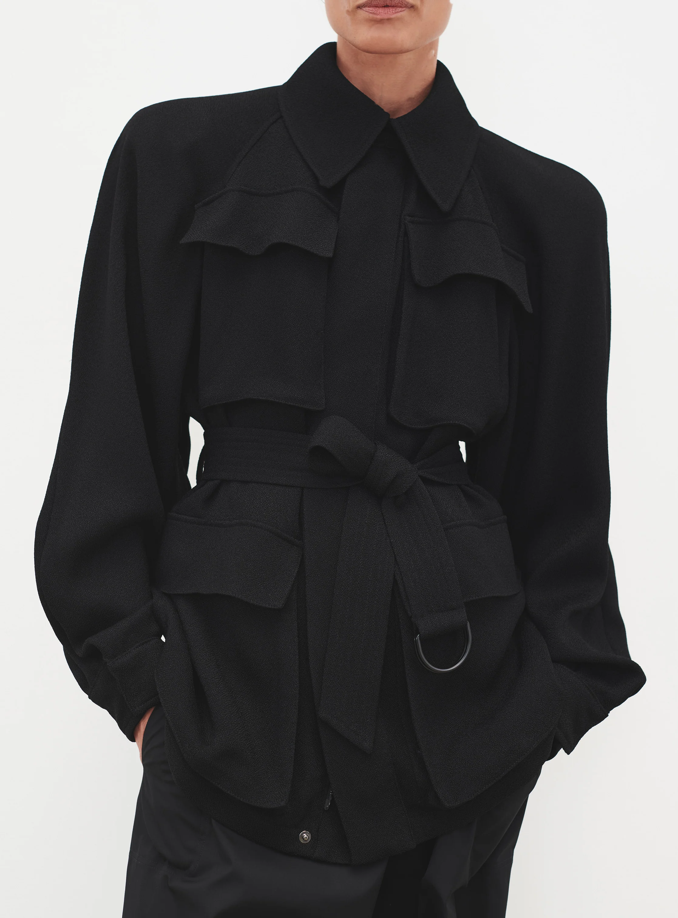 Crepe Safari Jacket
