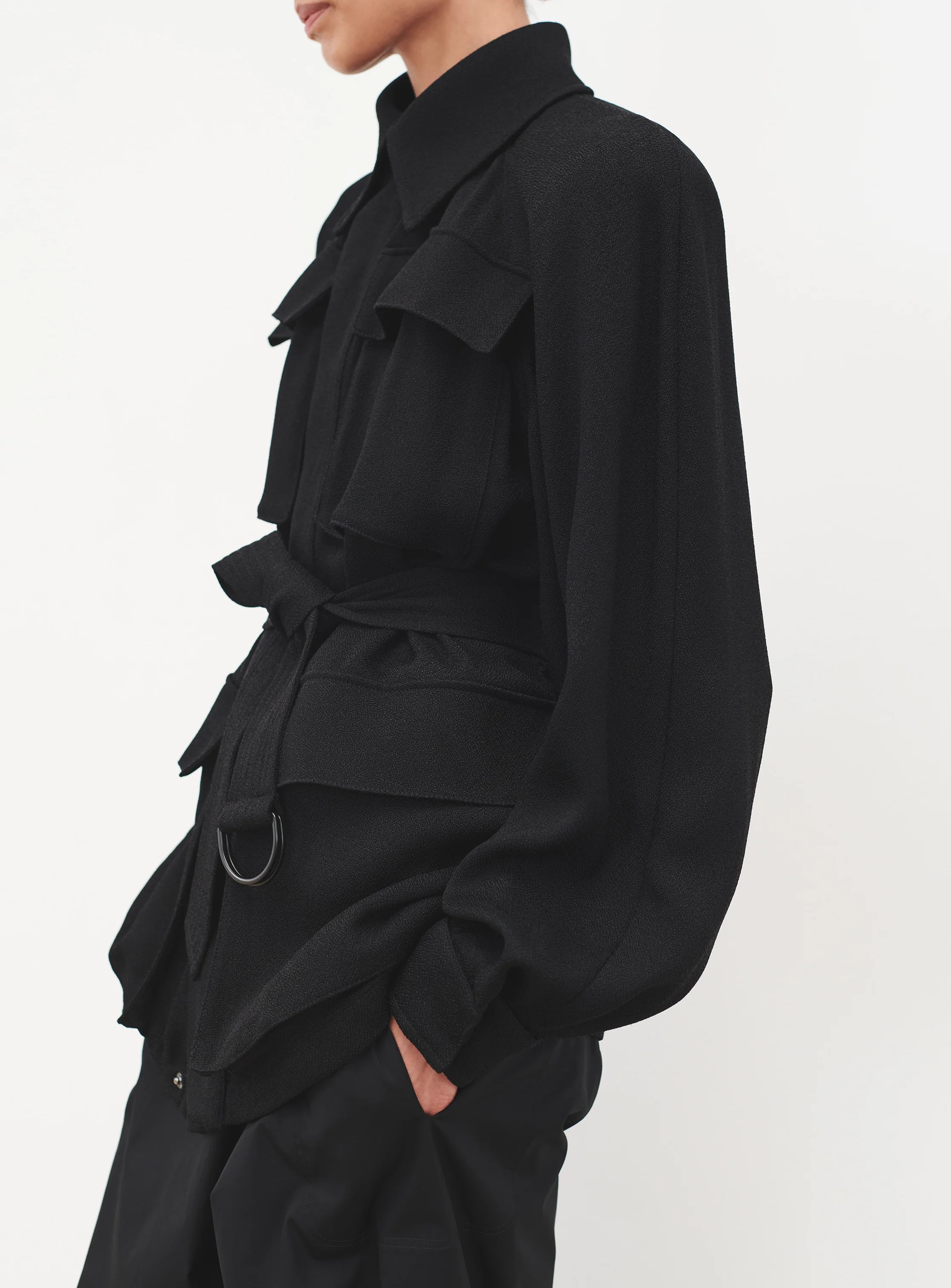 Crepe Safari Jacket - Image 5