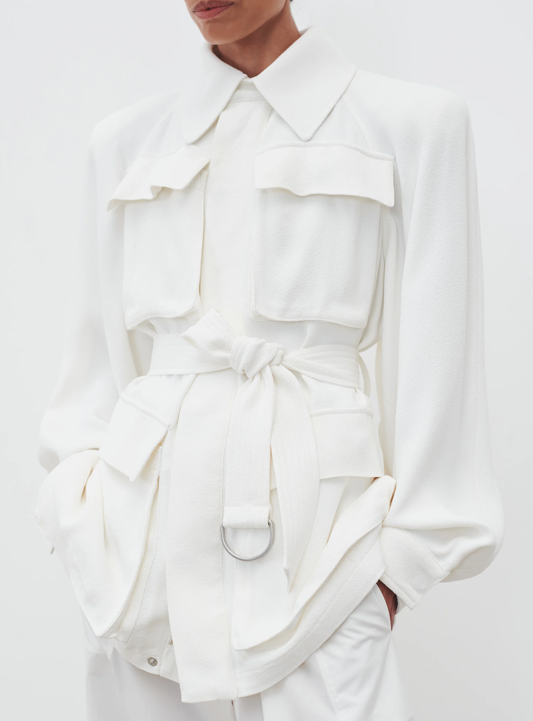 Crepe Safari Jacket