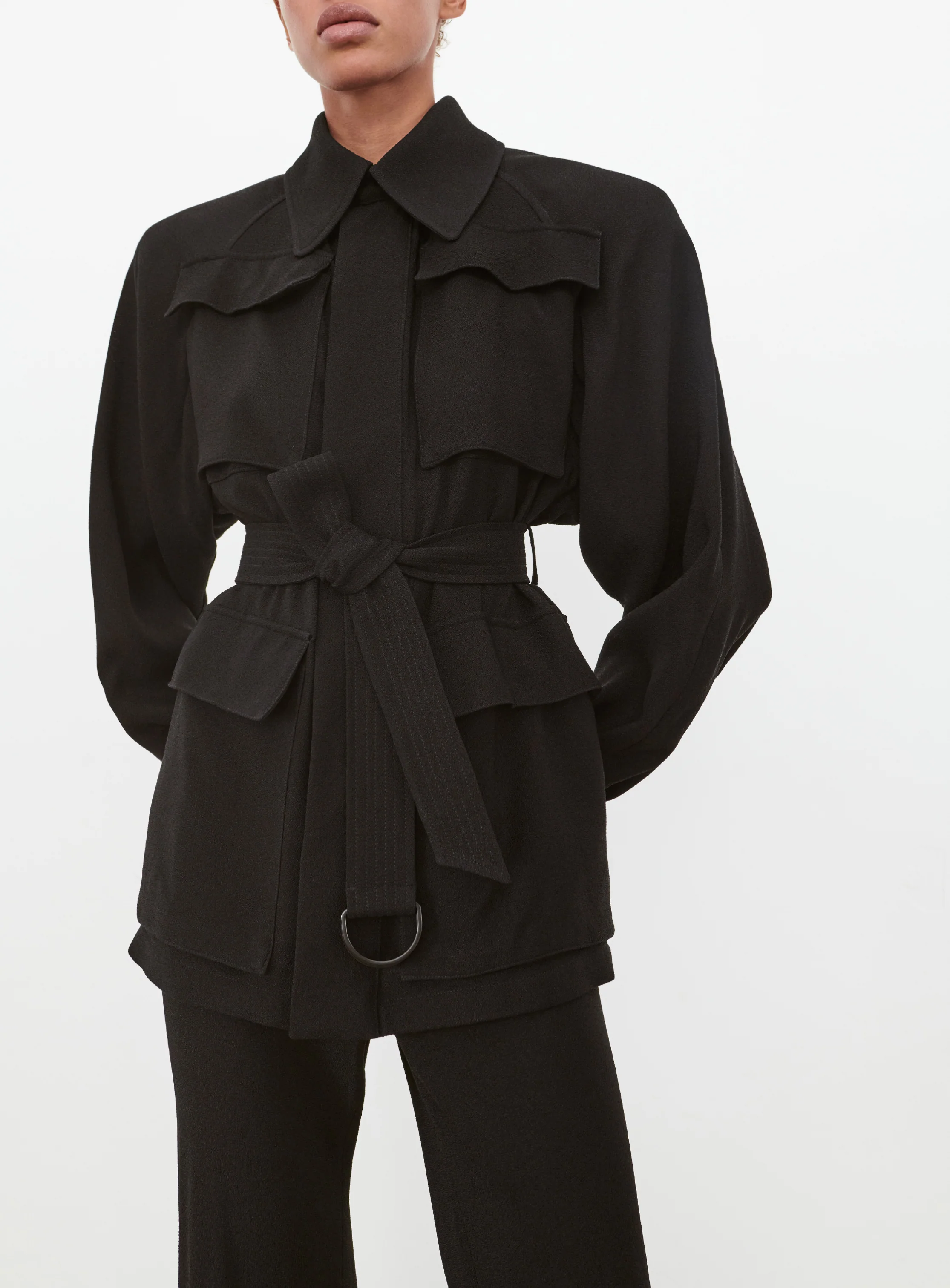Crepe Safari Jacket - Image 4