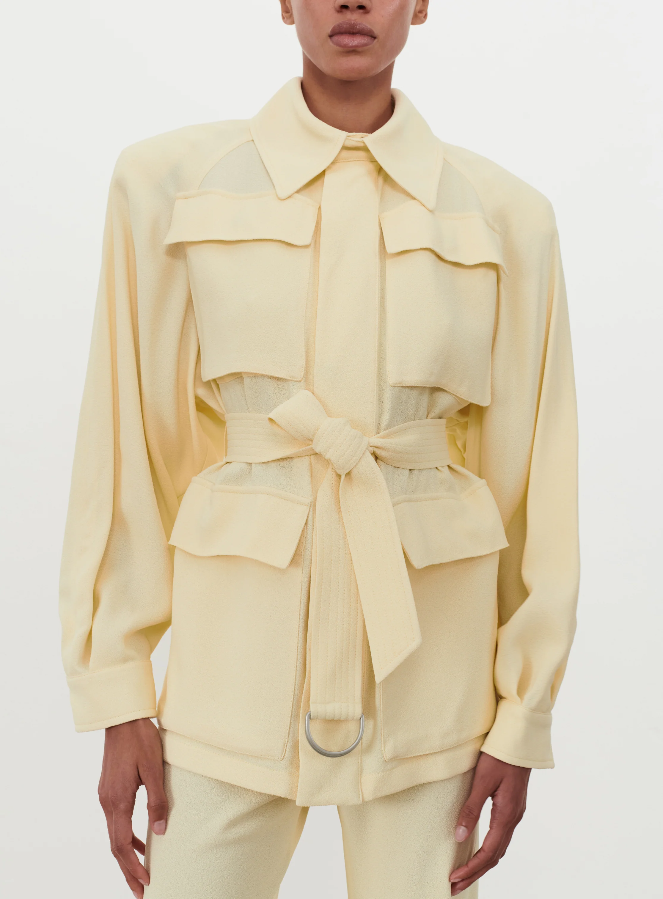 Crepe Safari Jacket - Image 4