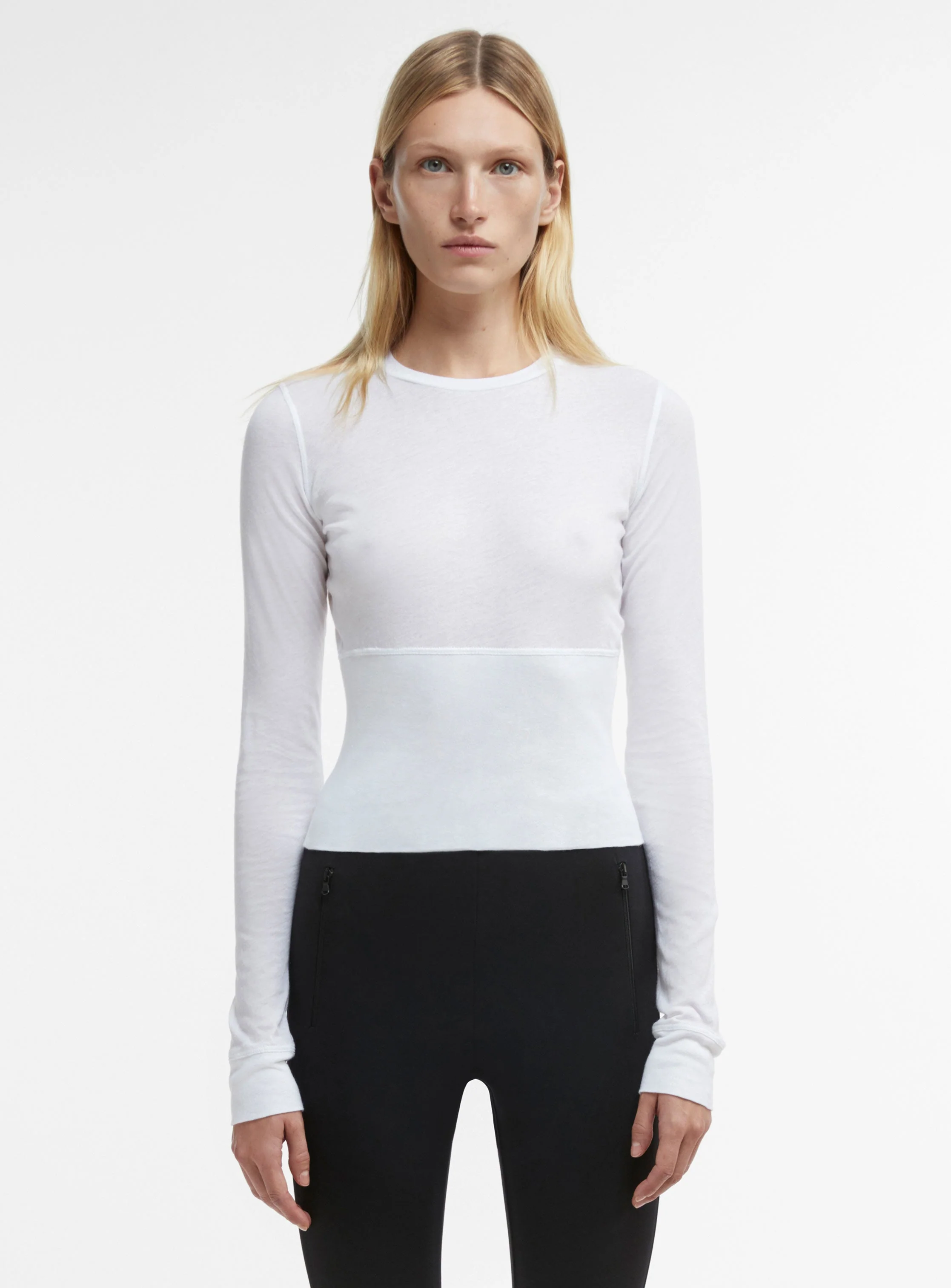 Crop Fitted Long Sleeve Tee - Image 2