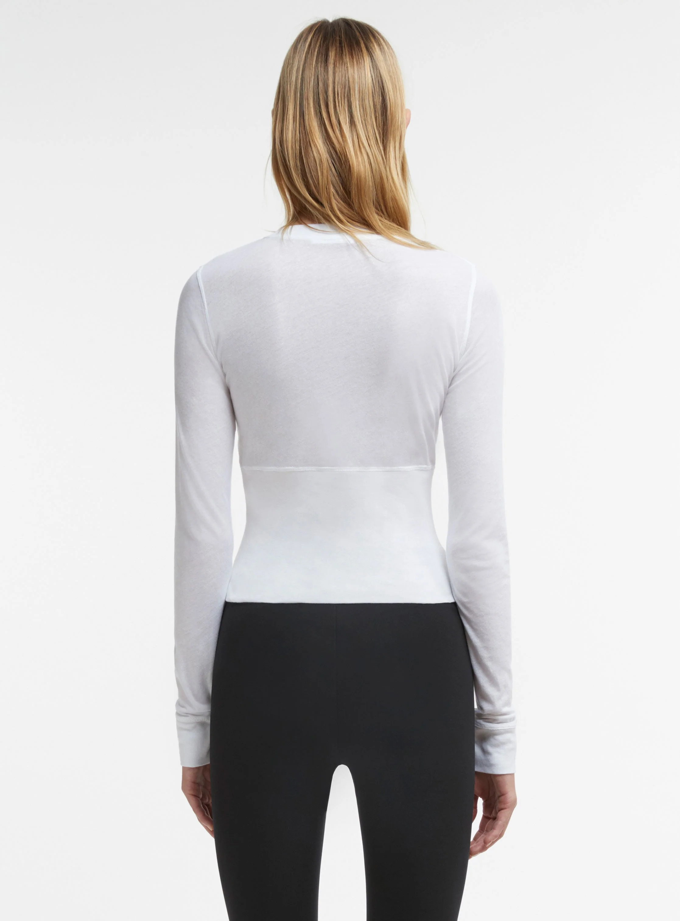 Crop Fitted Long Sleeve Tee - Image 3