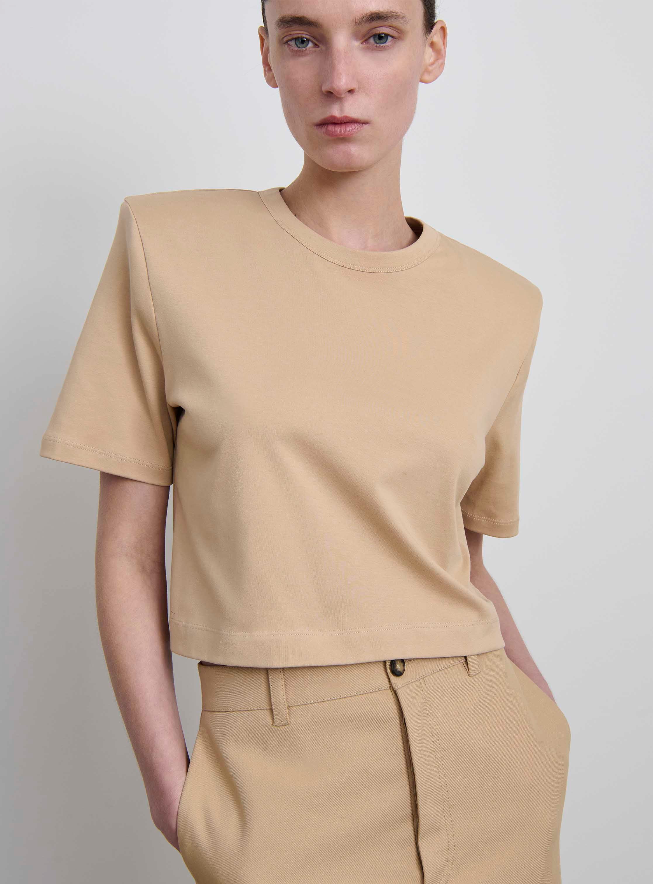 Crop Shoulder Pad T-Shirt - Image 5