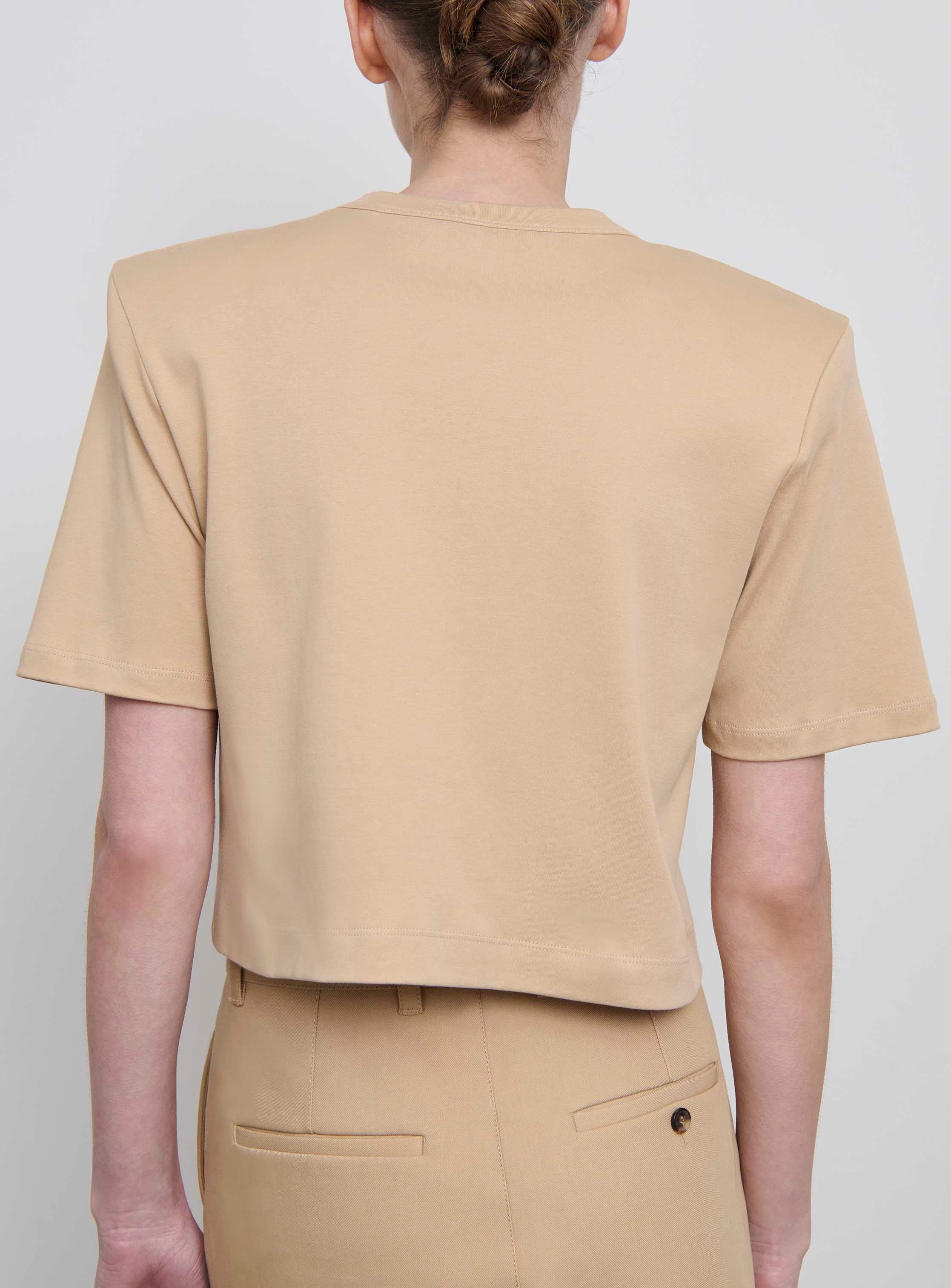 Crop Shoulder Pad T-Shirt - Image 6