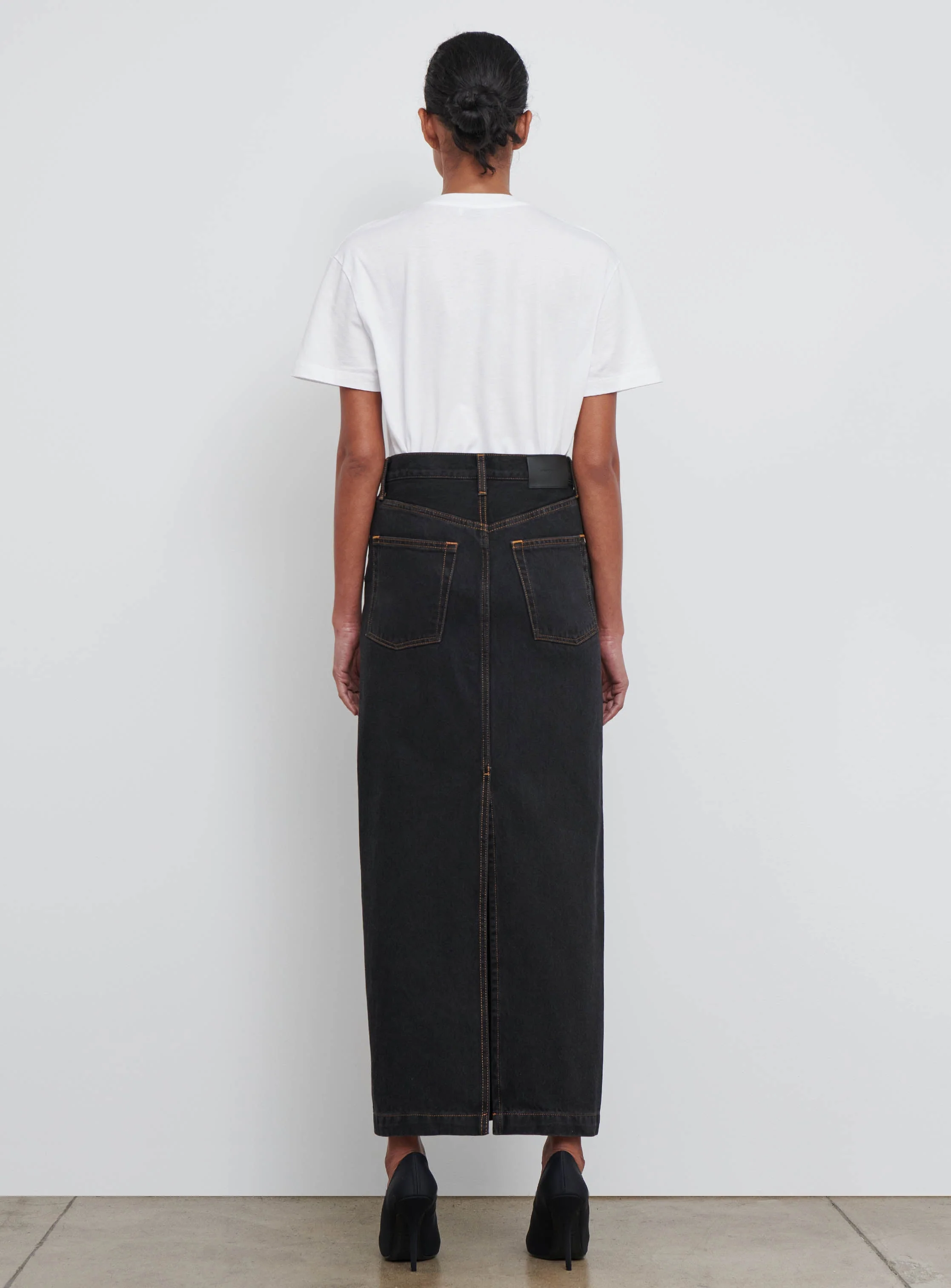 Denim Column Skirt - Image 3