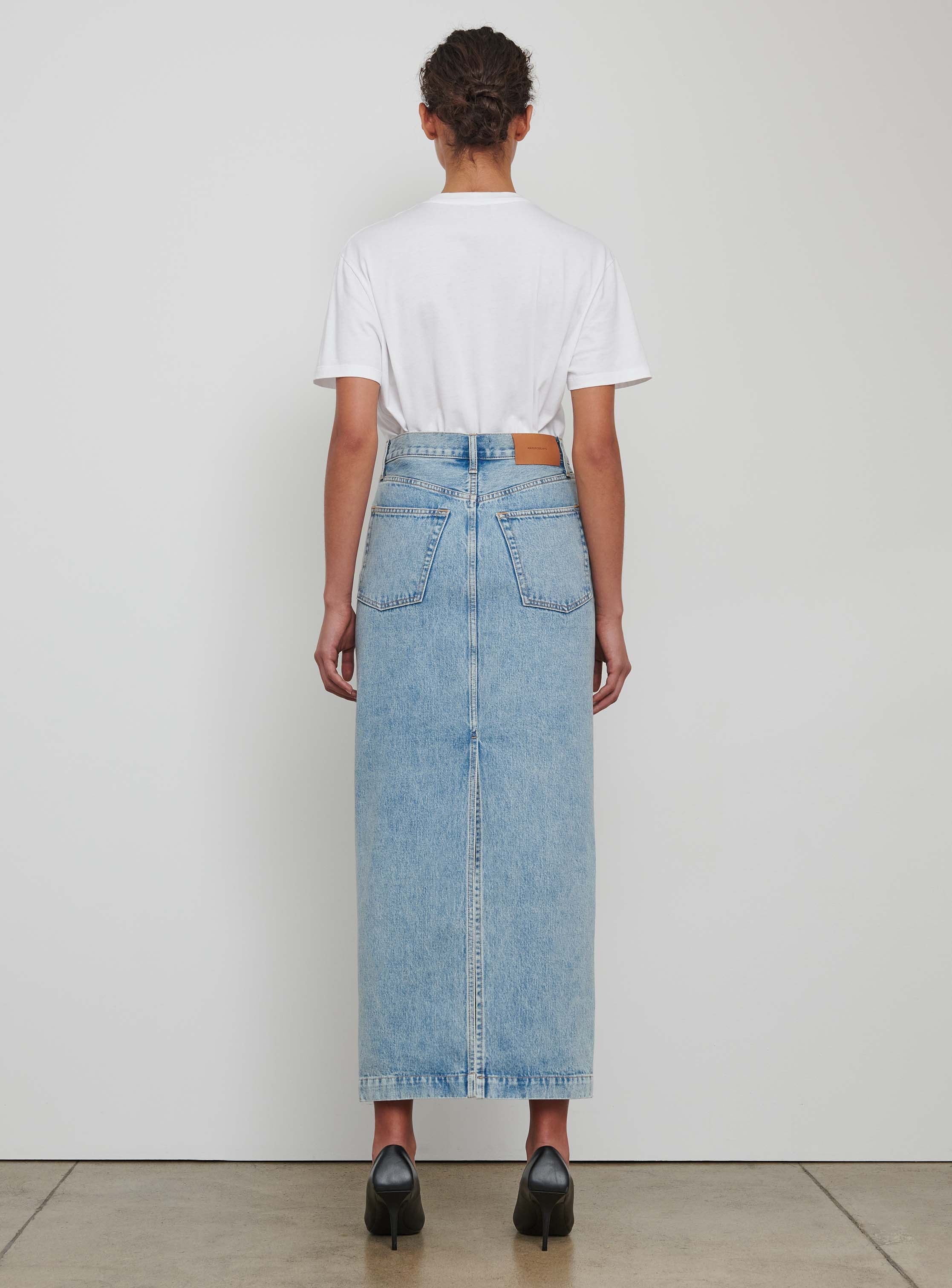 Denim Column Skirt - Image 5