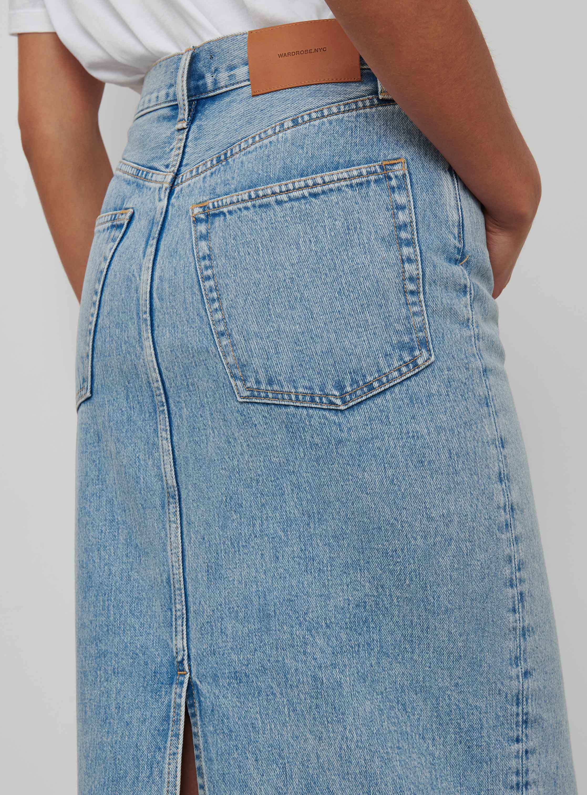 Denim Column Skirt - Image 6
