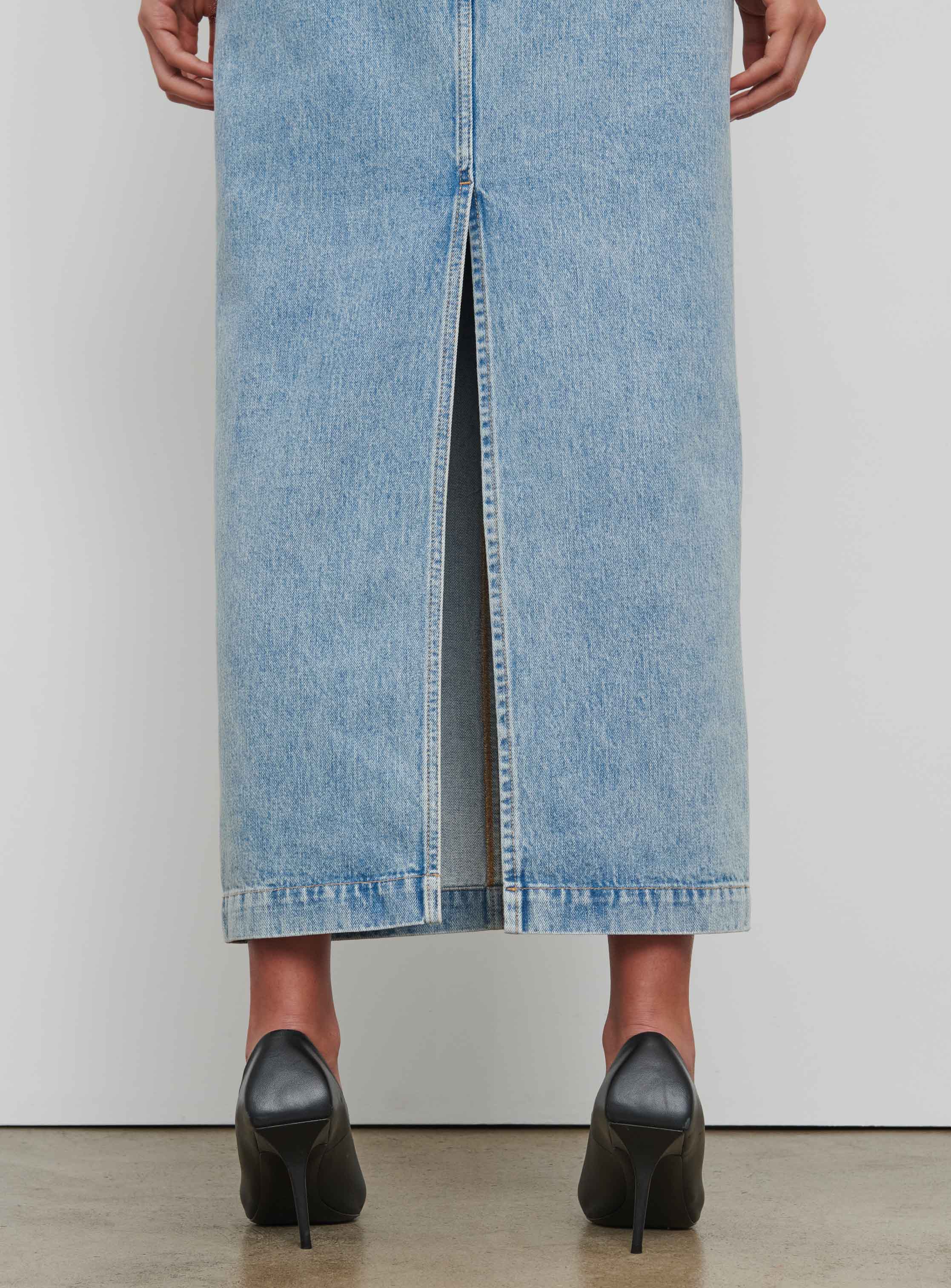Denim Column Skirt - Image 7