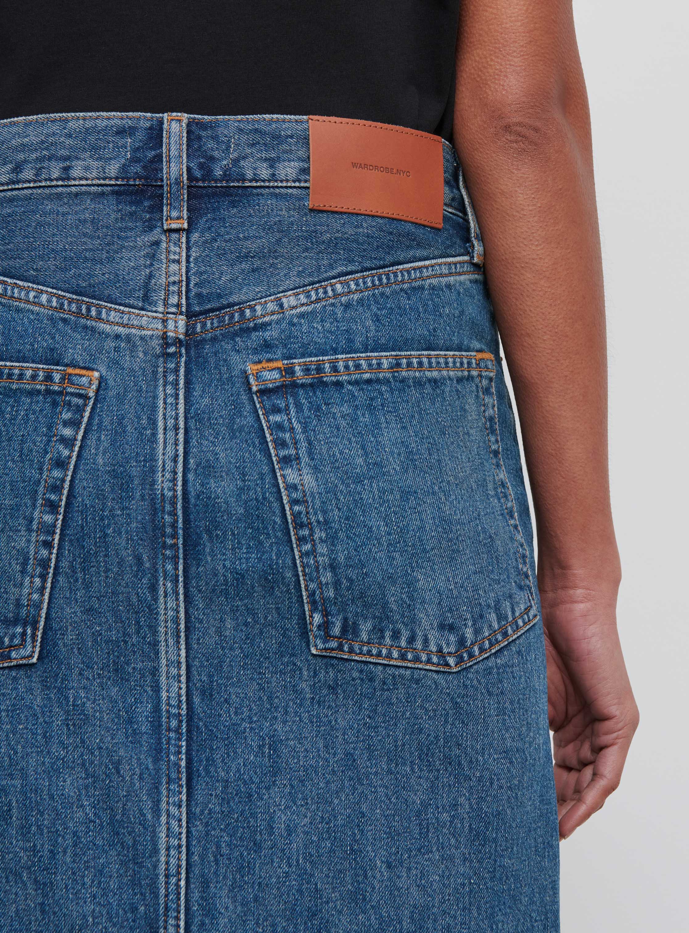 Denim Column Skirt - Image 6