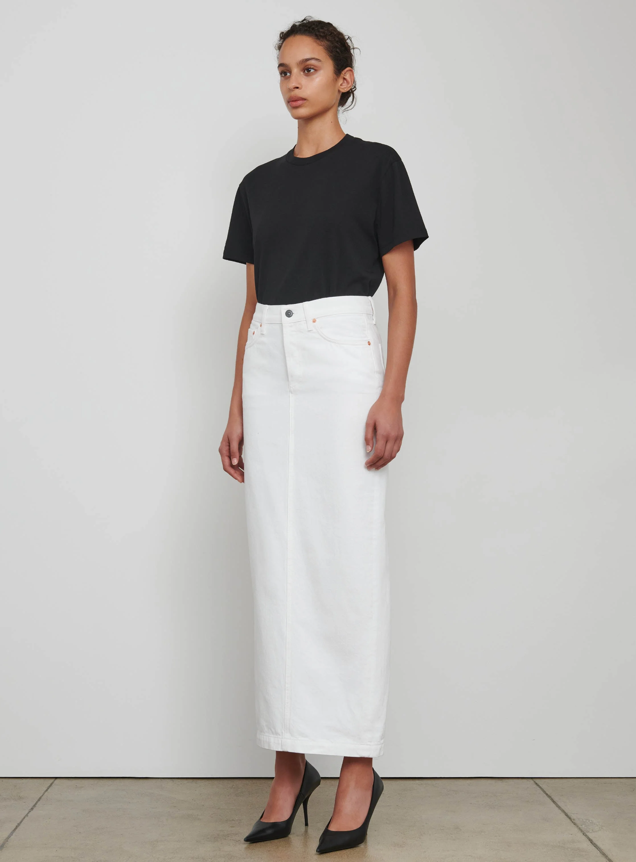 Denim Column Skirt - Image 3