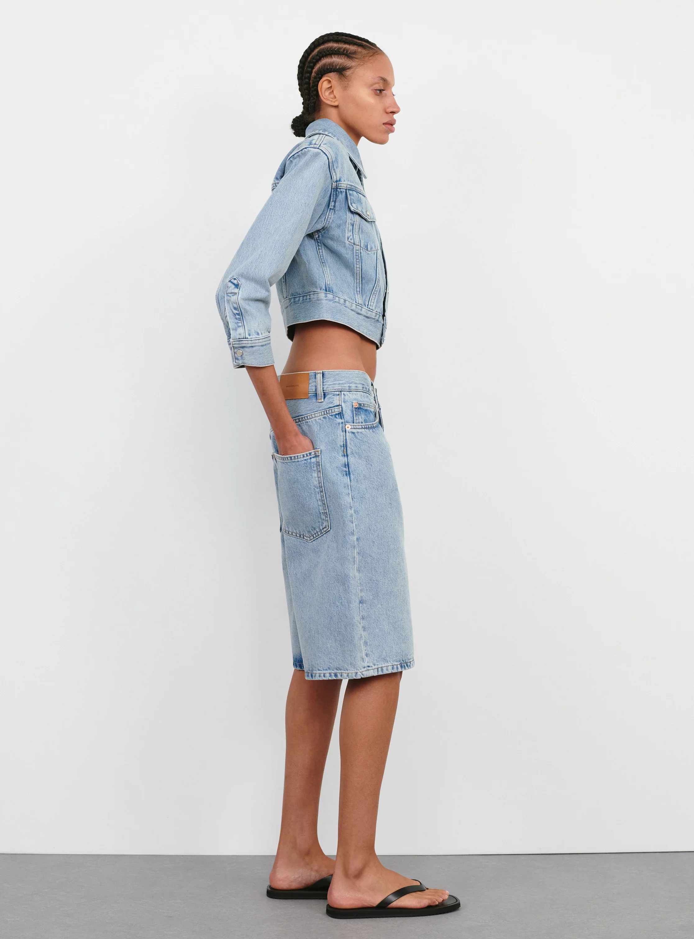 Denim Crop Jacket - Image 3