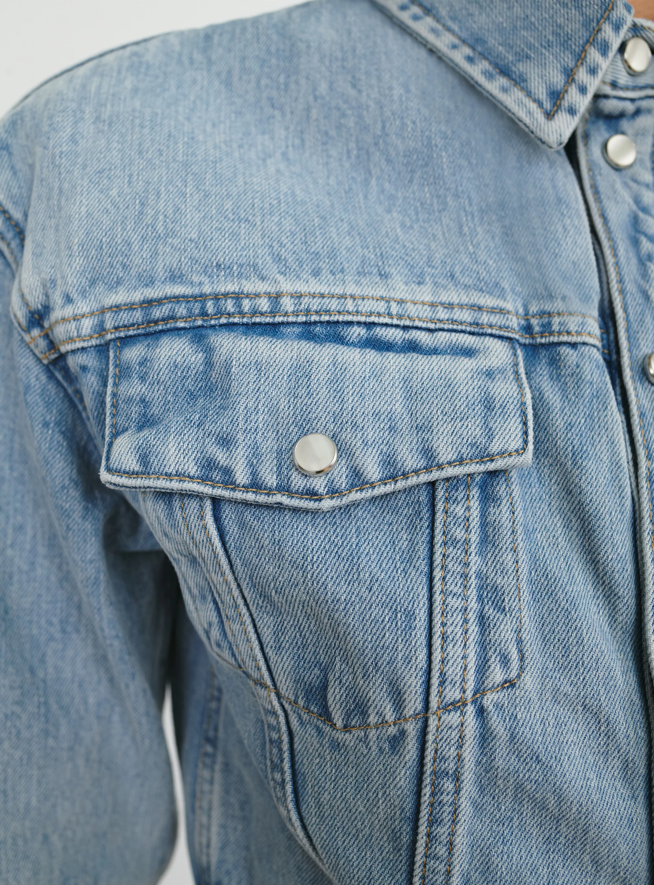 Denim Crop Jacket - Image 5
