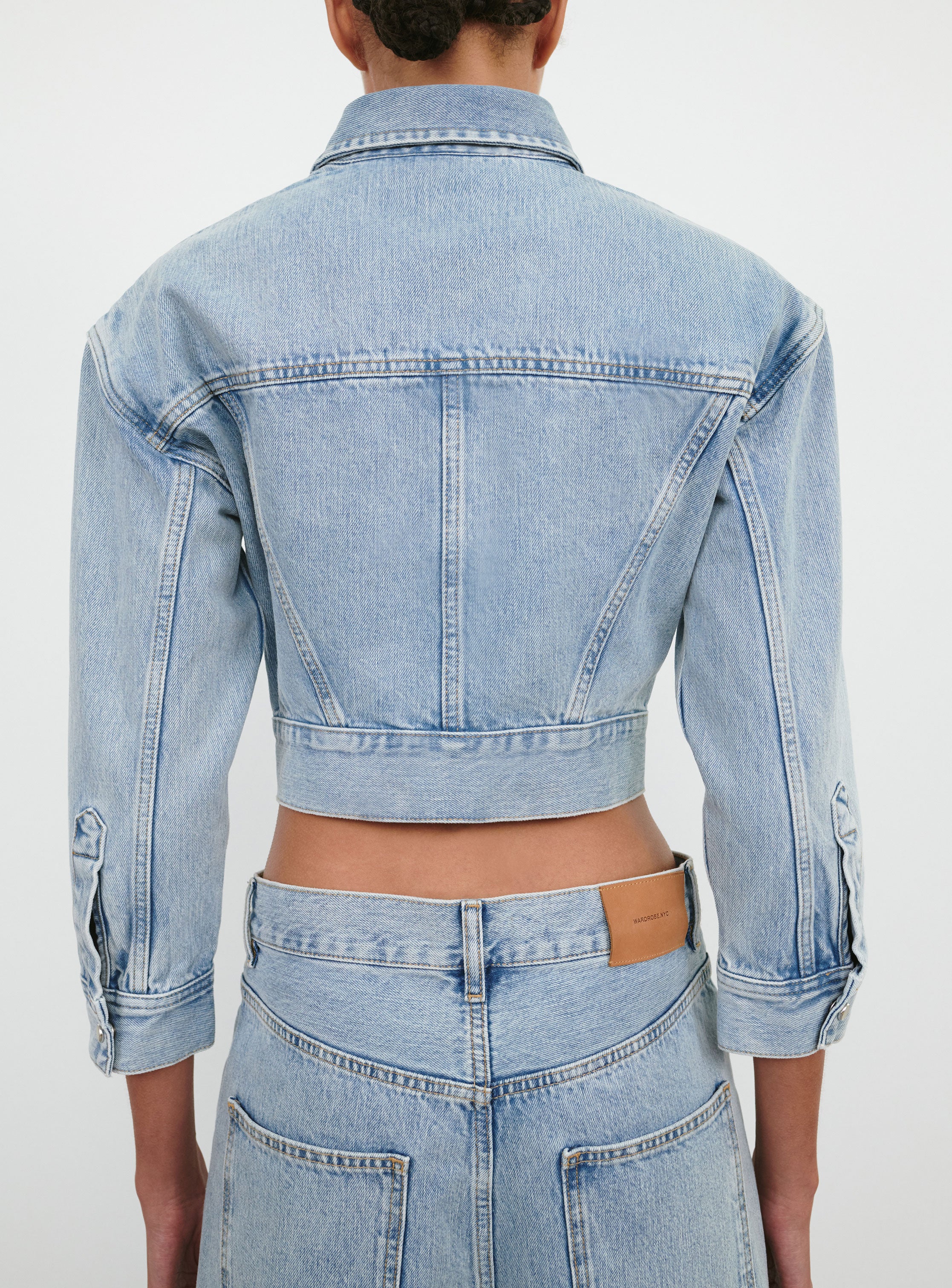 Denim Crop Jacket - Image 7