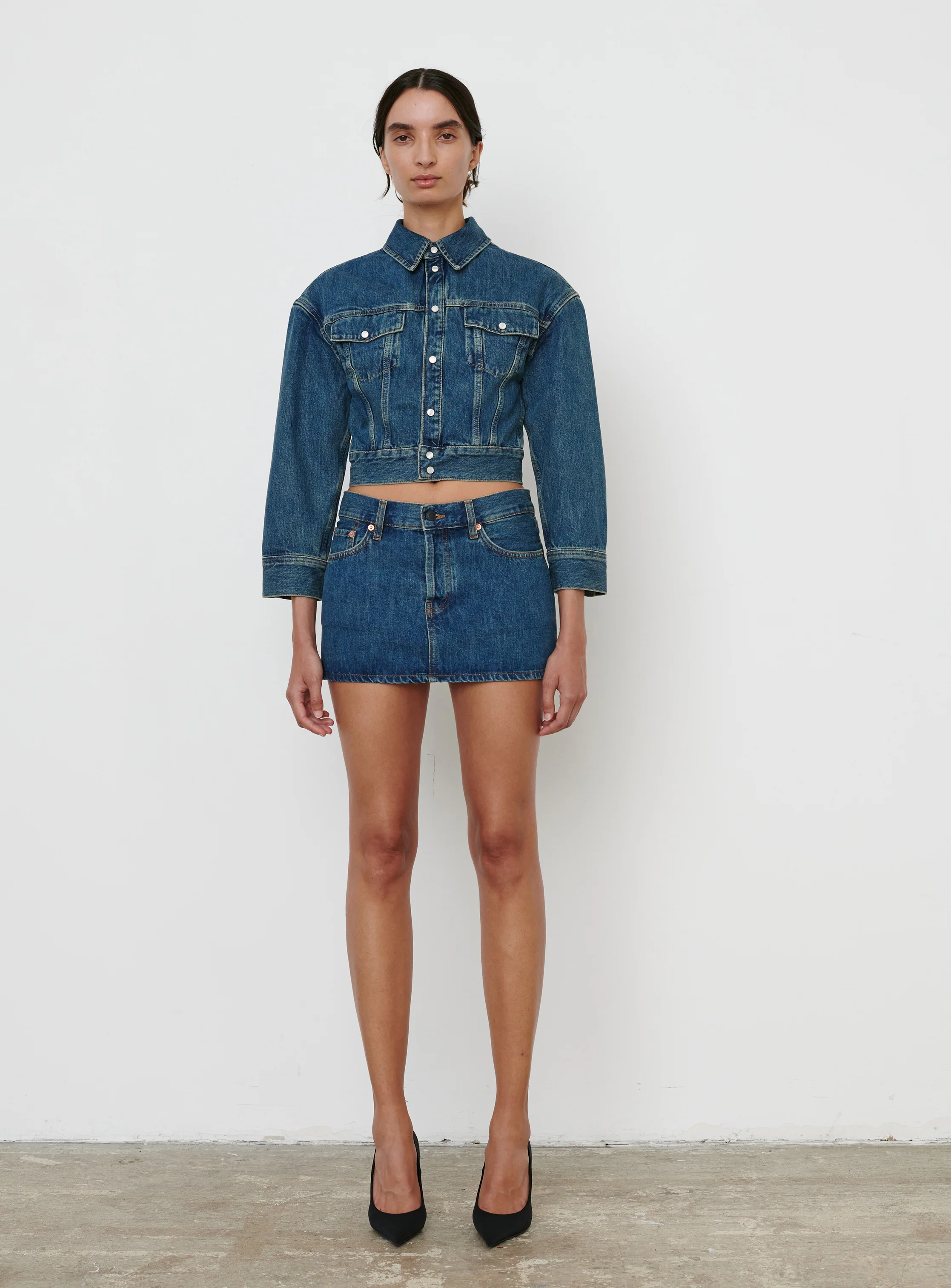 Denim Crop Jacket - Image 2