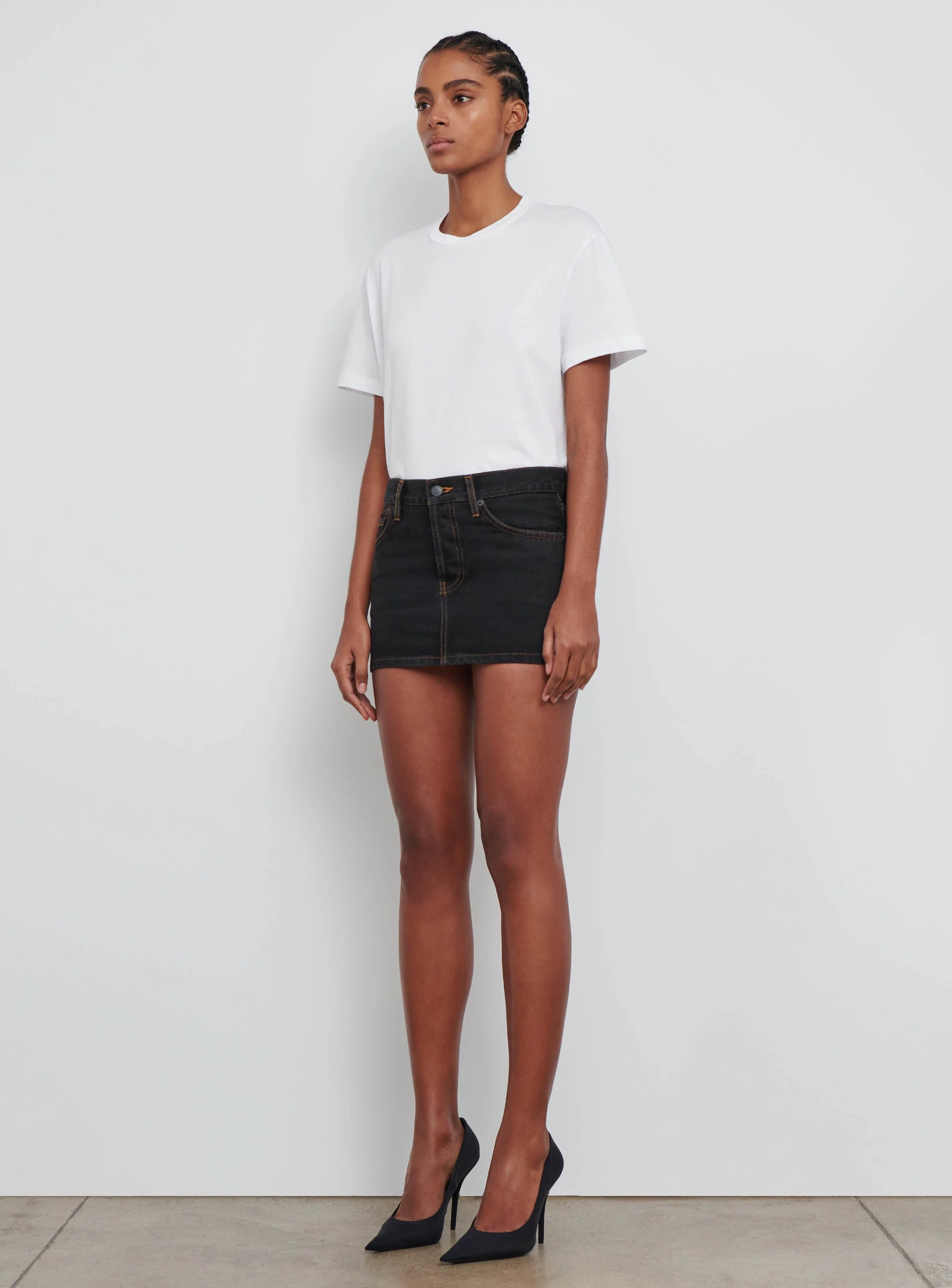 Denim Micro Mini Skirt - Image 3