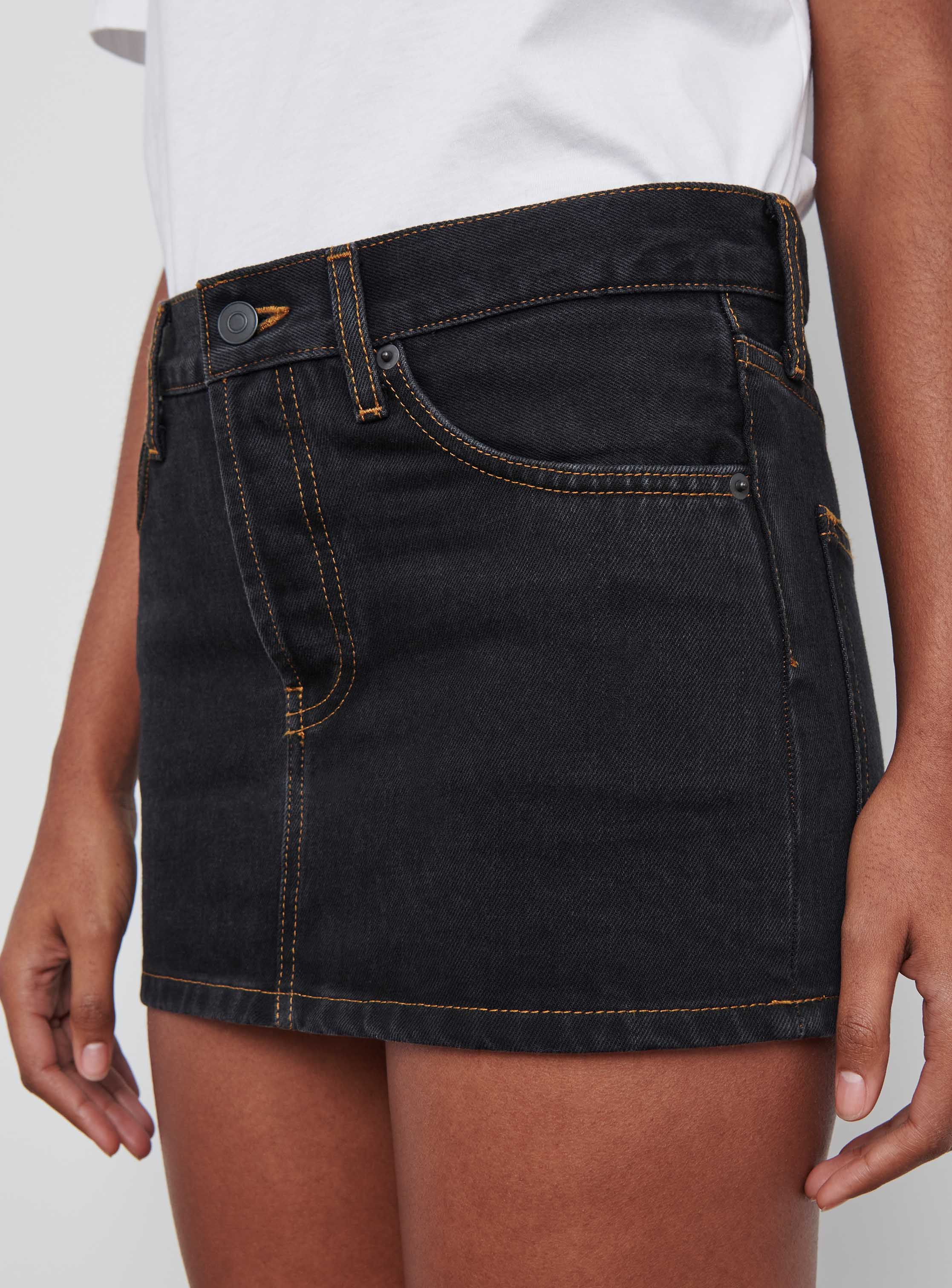 Denim Micro Mini Skirt - Image 5