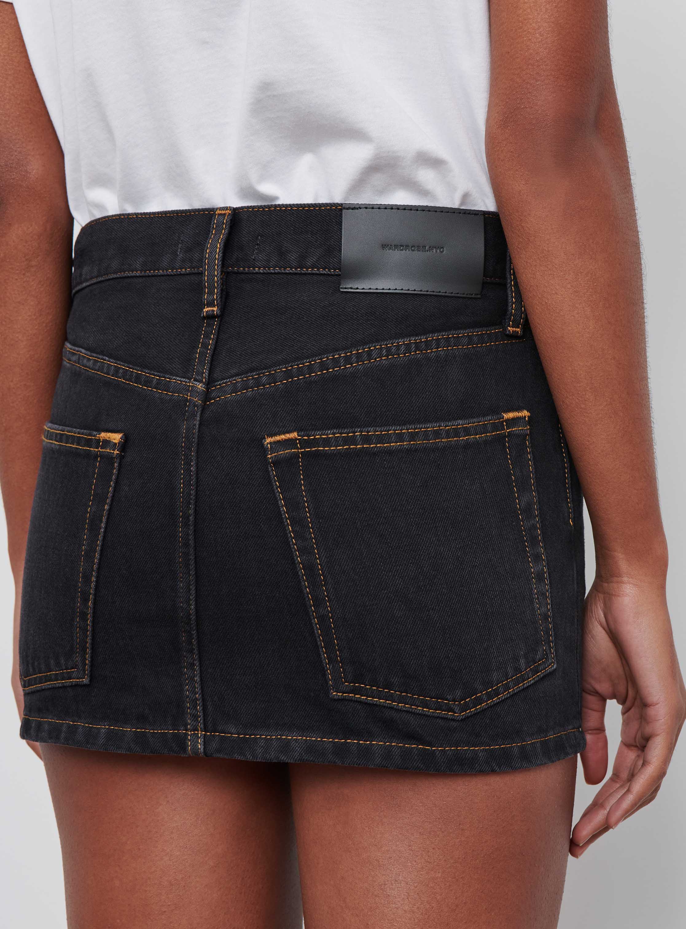 Denim Micro Mini Skirt - Image 6