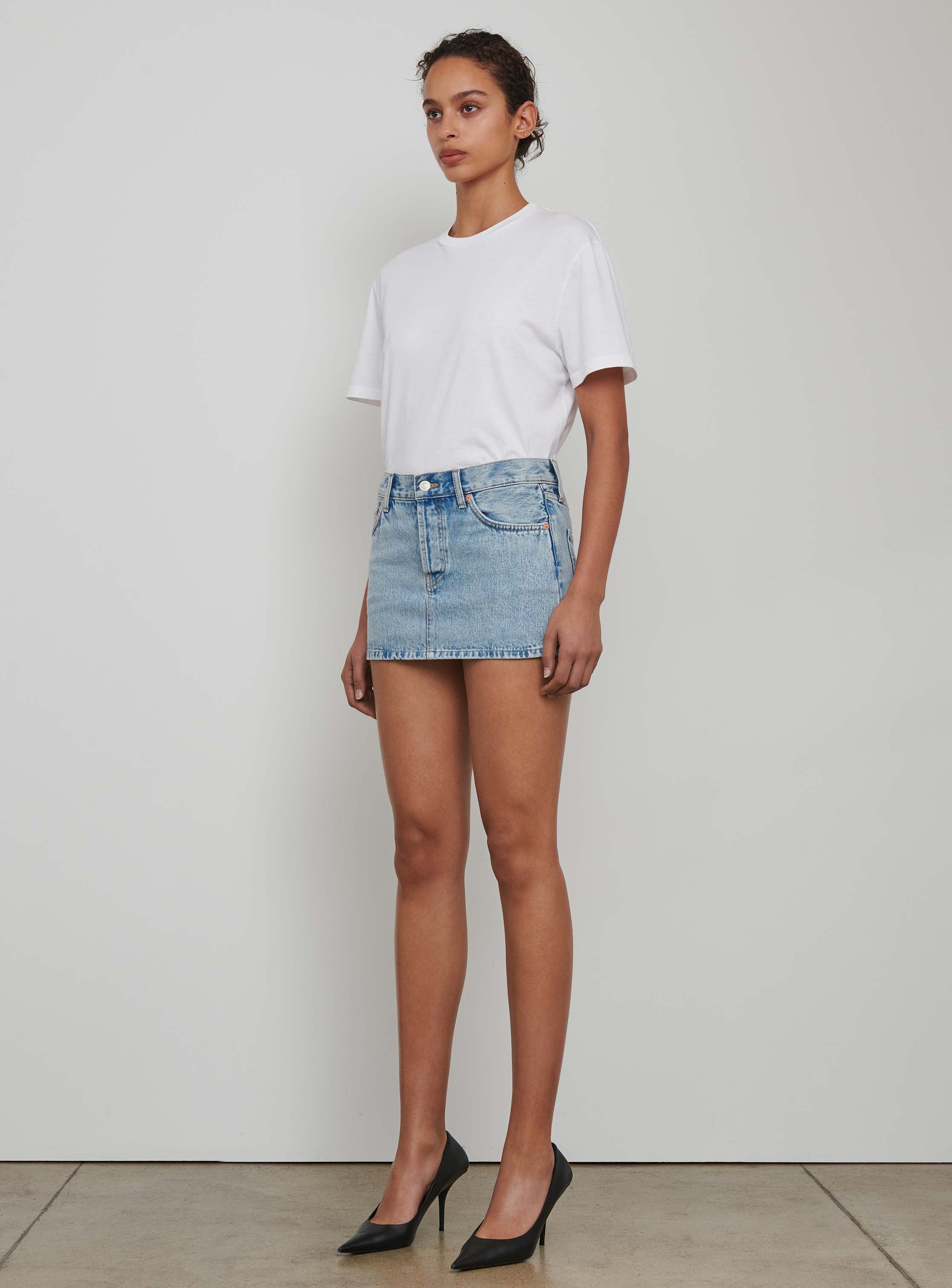 Denim Micro Mini Skirt - Image 5