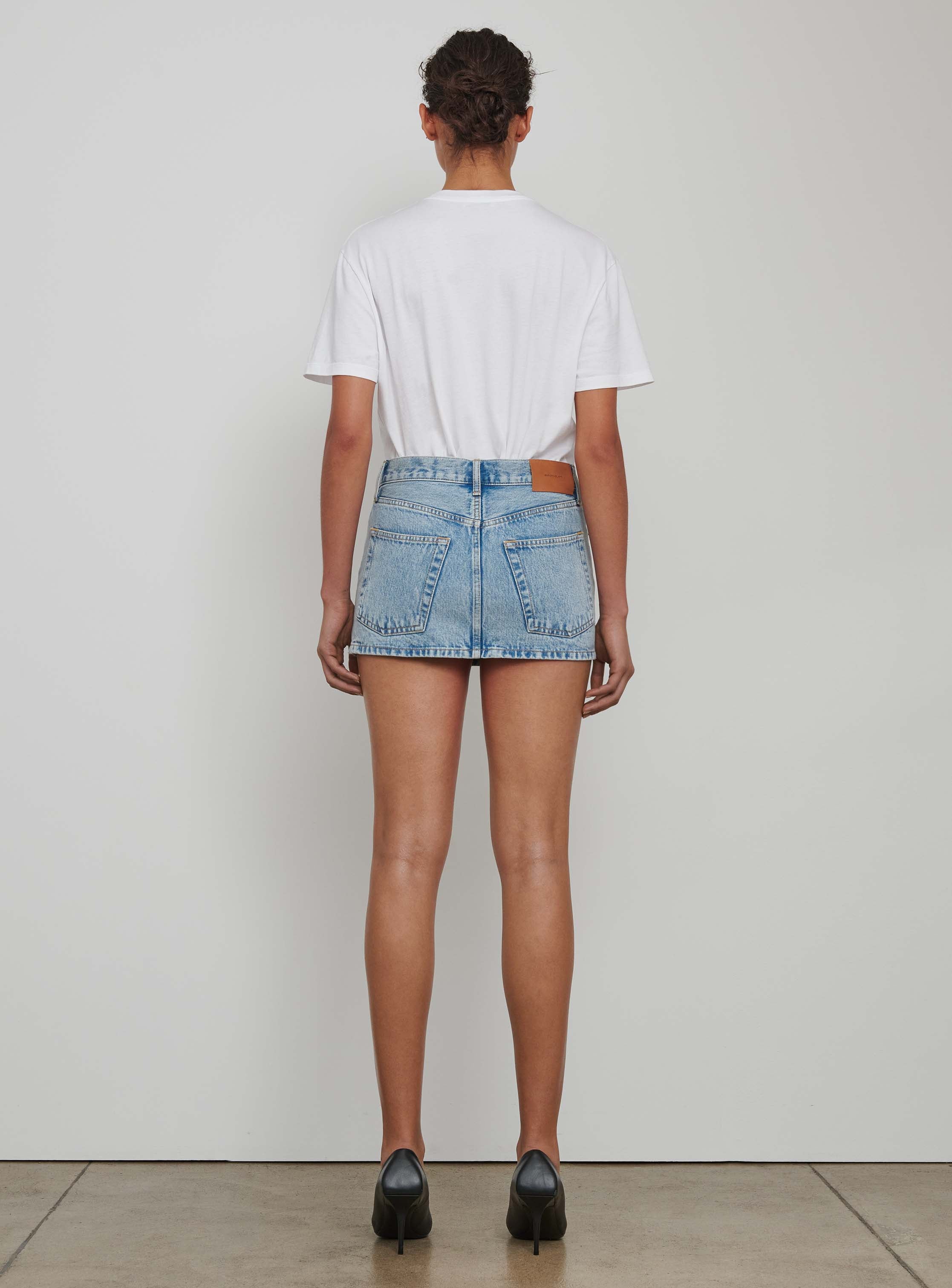 Denim Micro Mini Skirt - Image 6