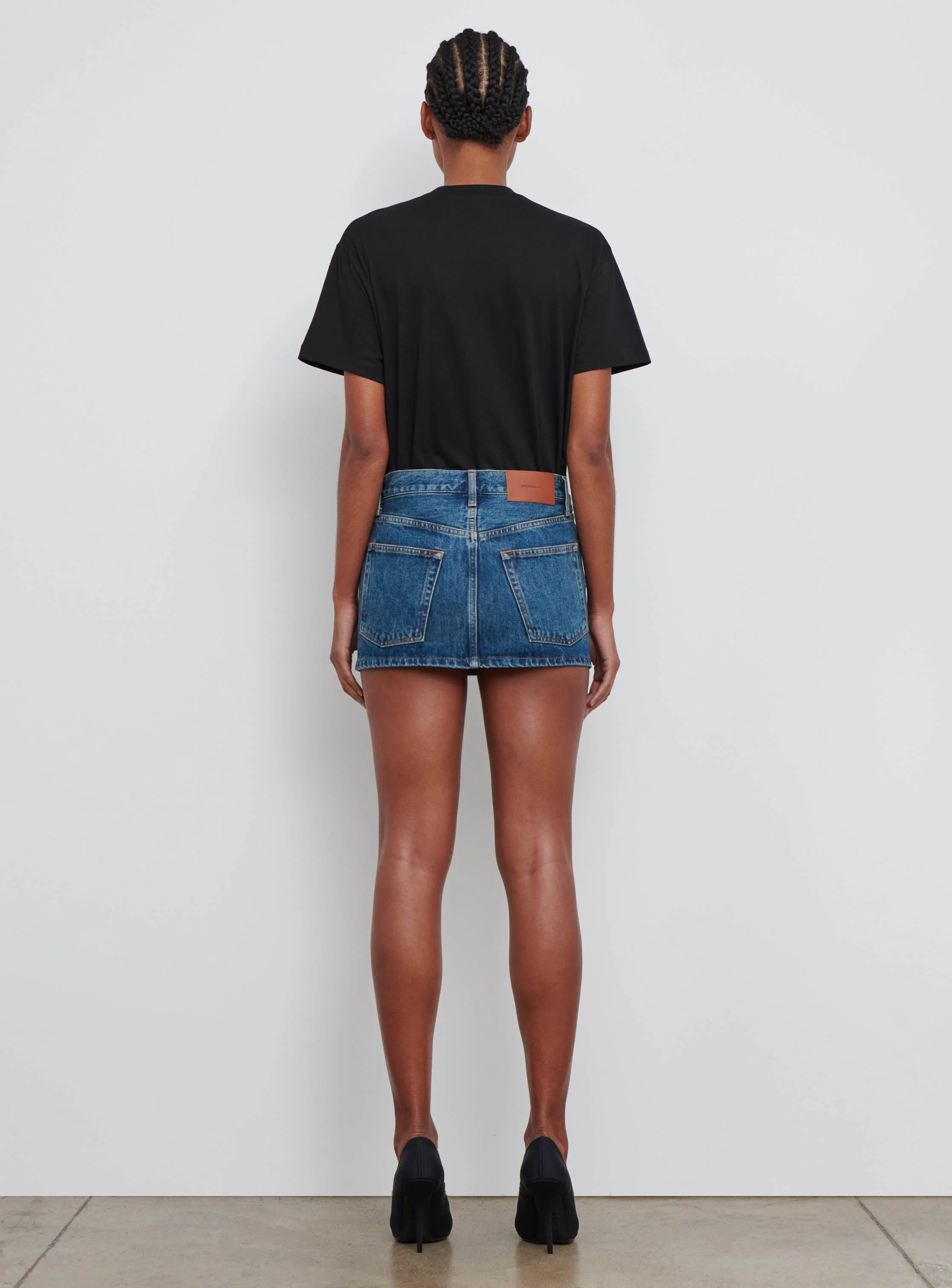 Denim Micro Mini Skirt - Image 4