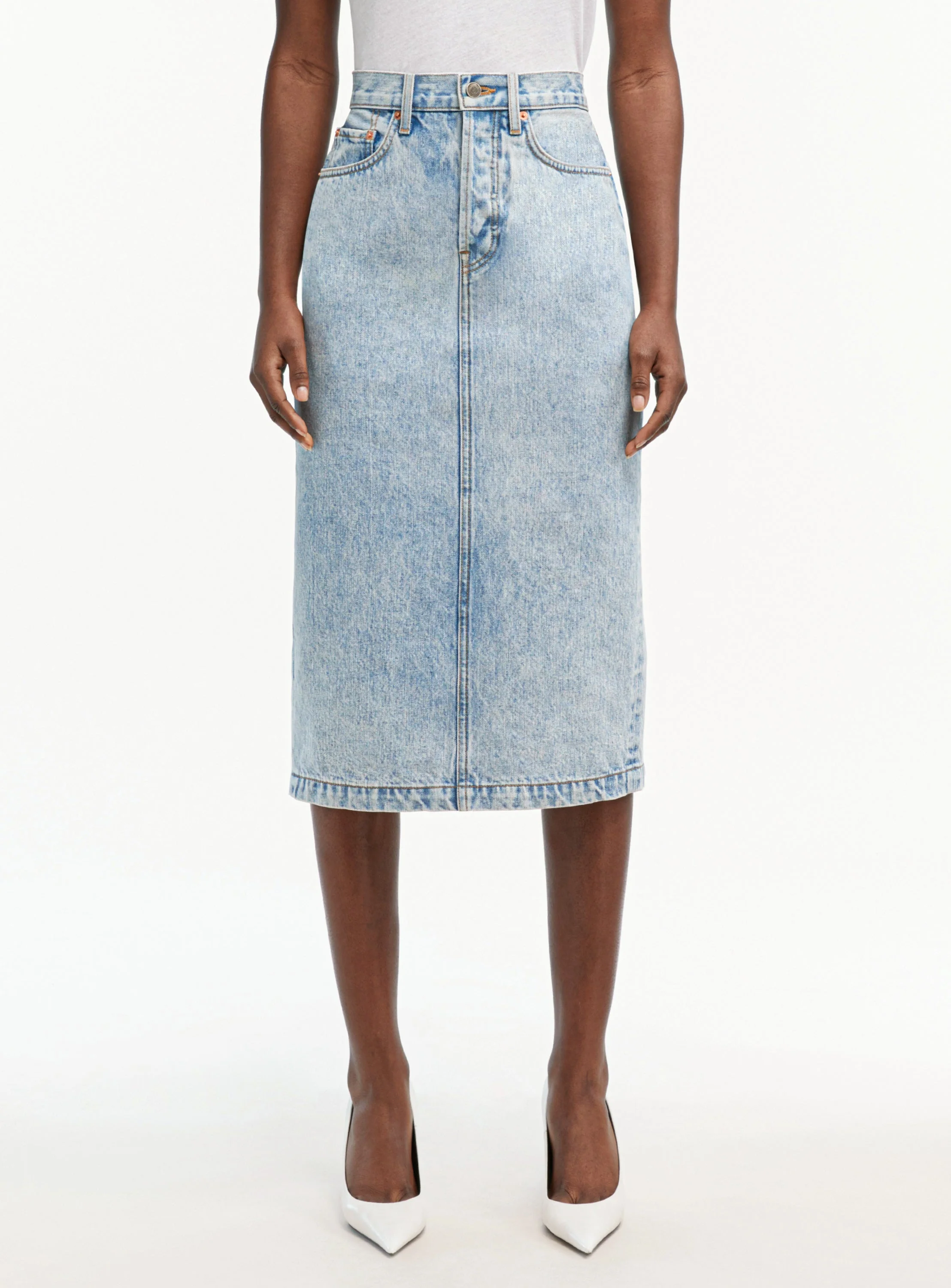 Denim Midi Skirt