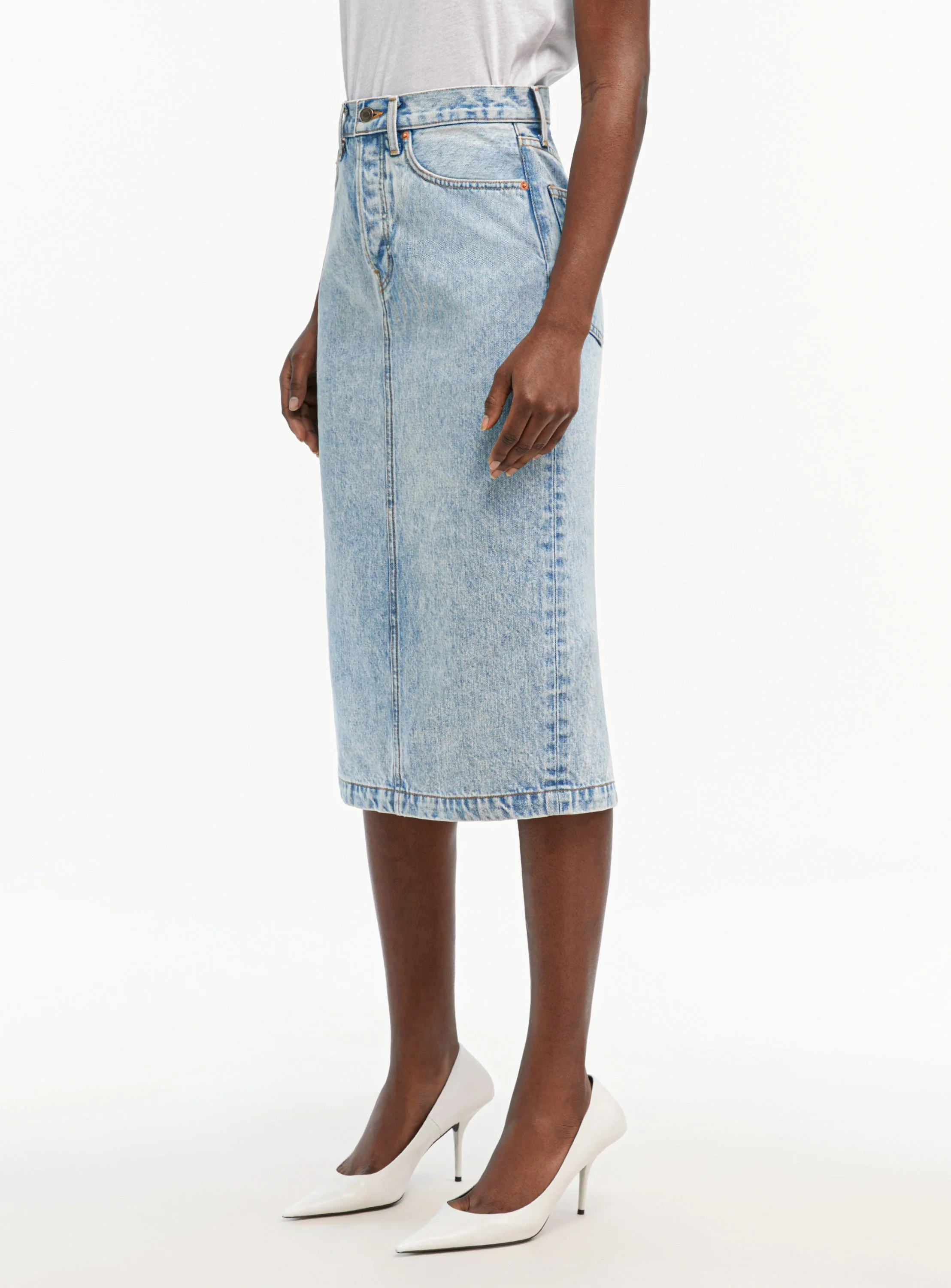 Denim Midi Skirt - Image 2