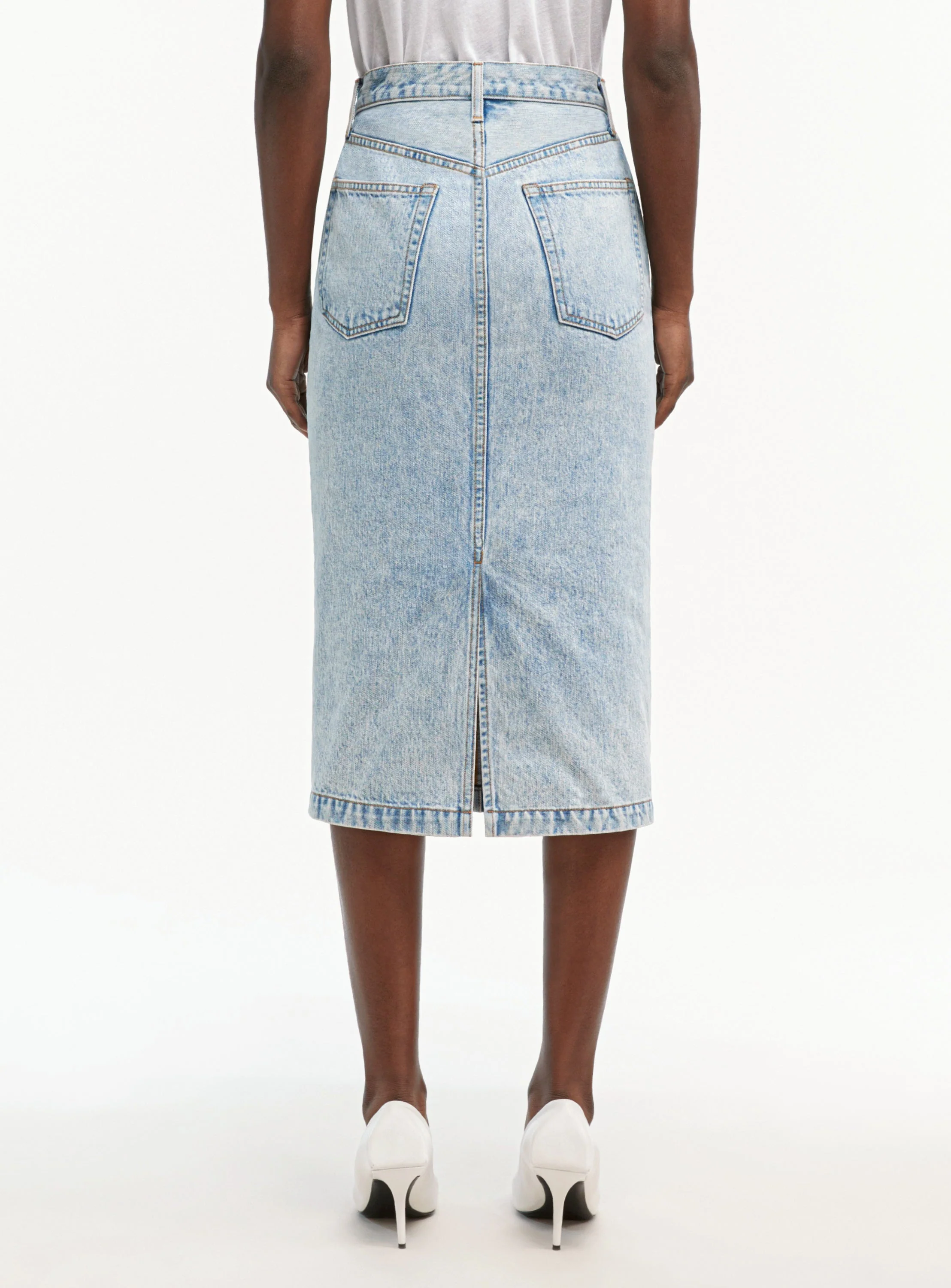 Denim Midi Skirt - Image 3