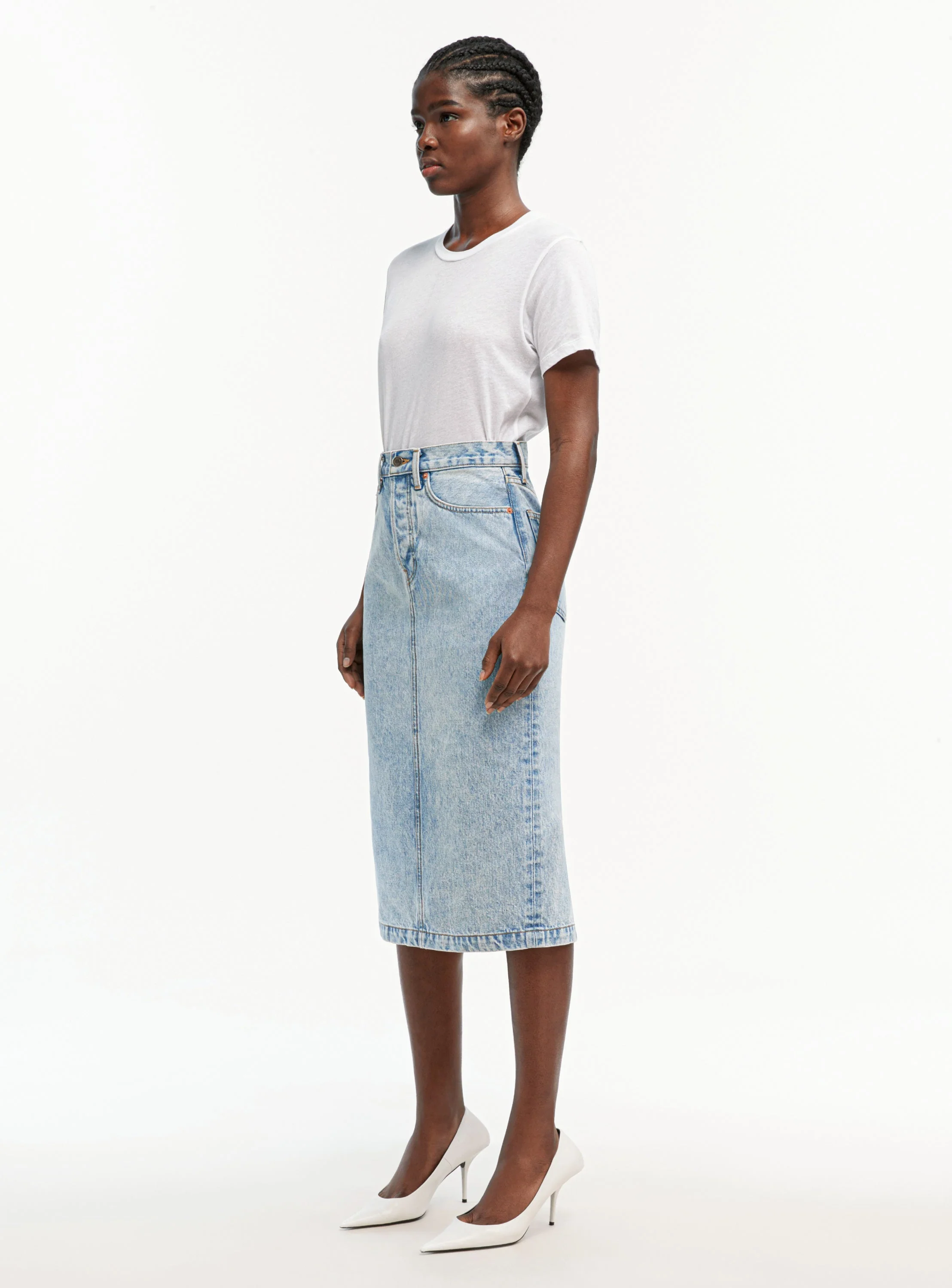Denim Midi Skirt - Image 7