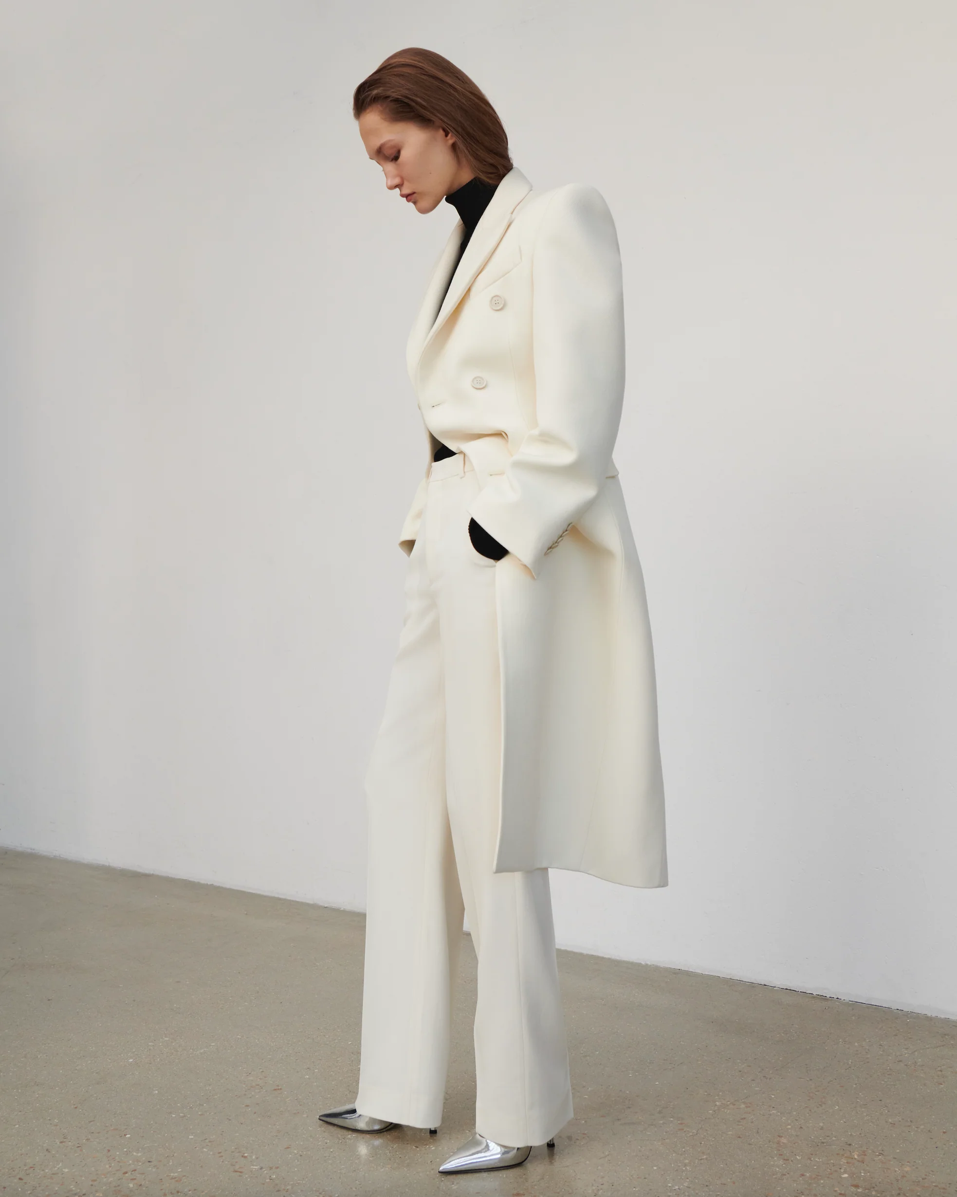 Double Breasted Contour Coat - Image 2