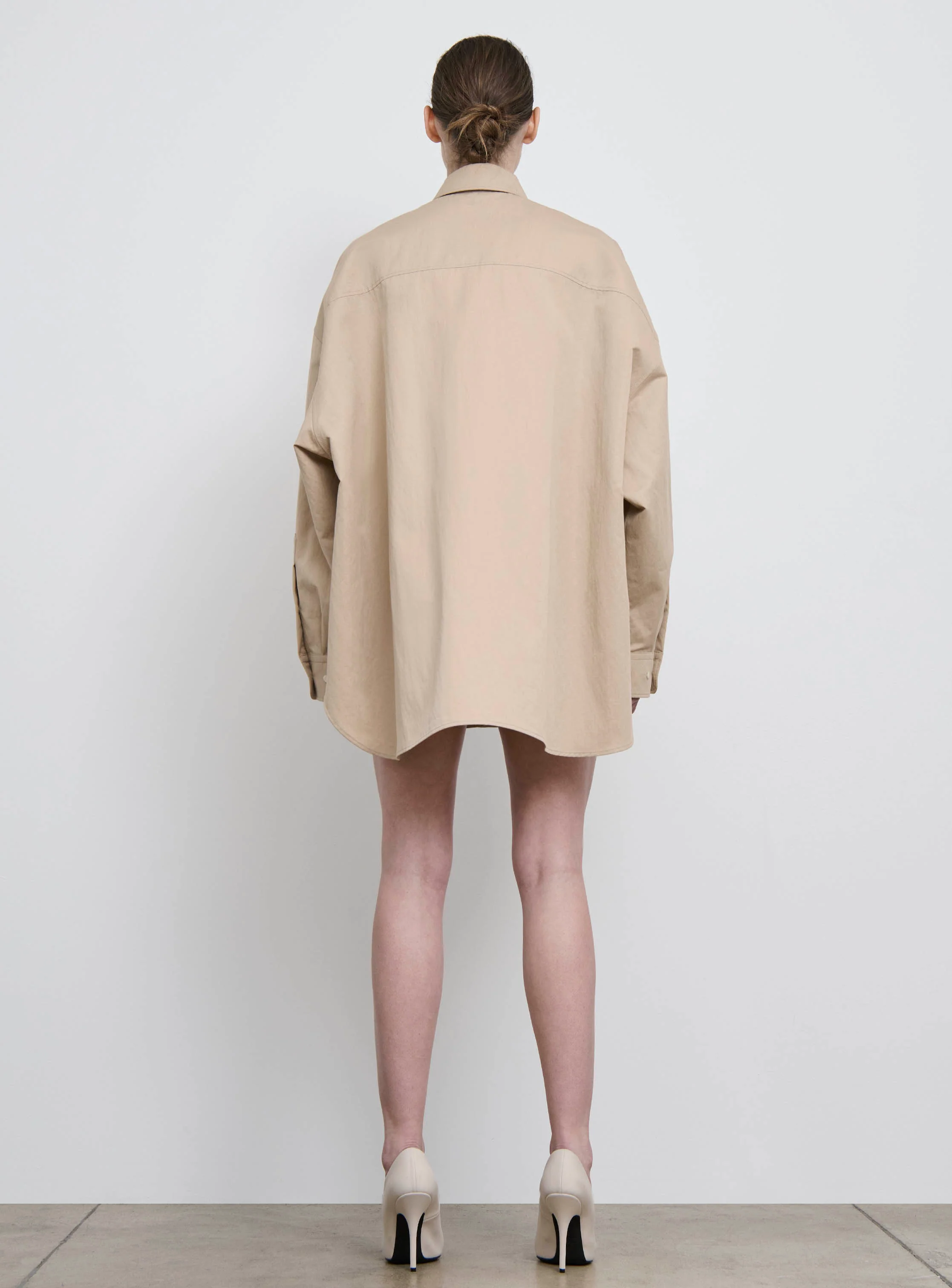 Drill Shirt Dress Mini - Image 4