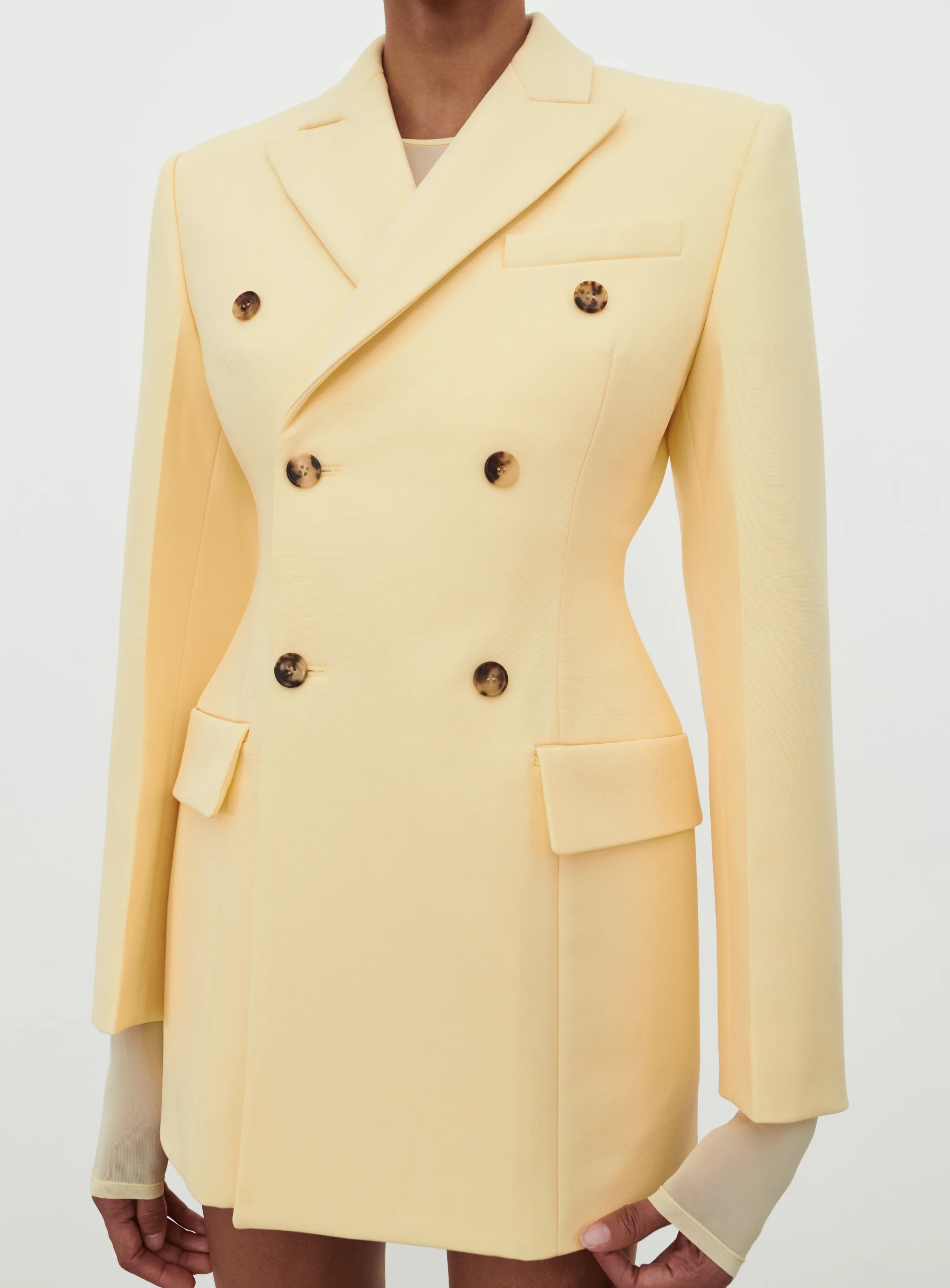Exclusive Double Breasted Contour Blazer - Image 4