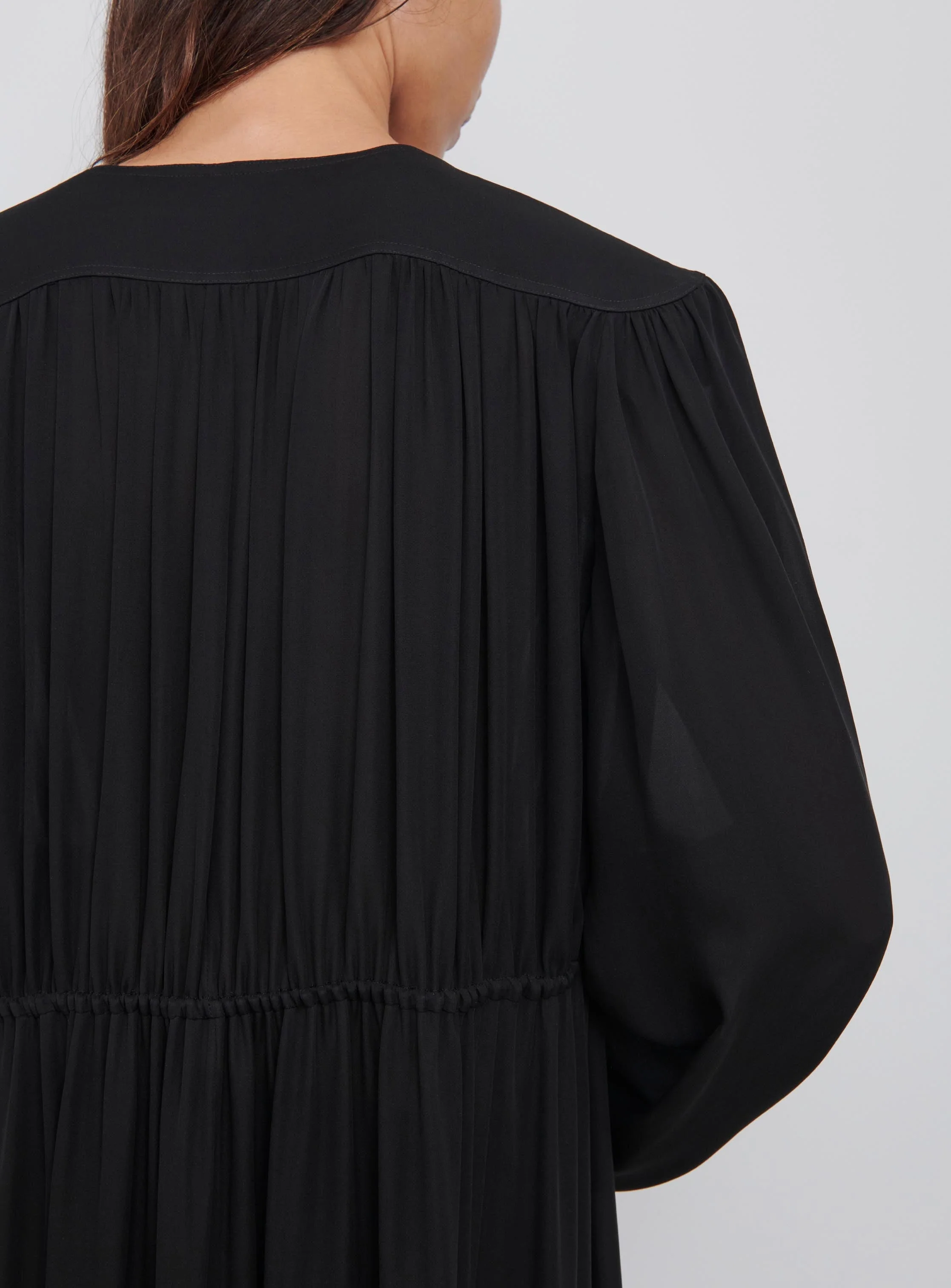 Gathered V-Neck Dress - Image 5