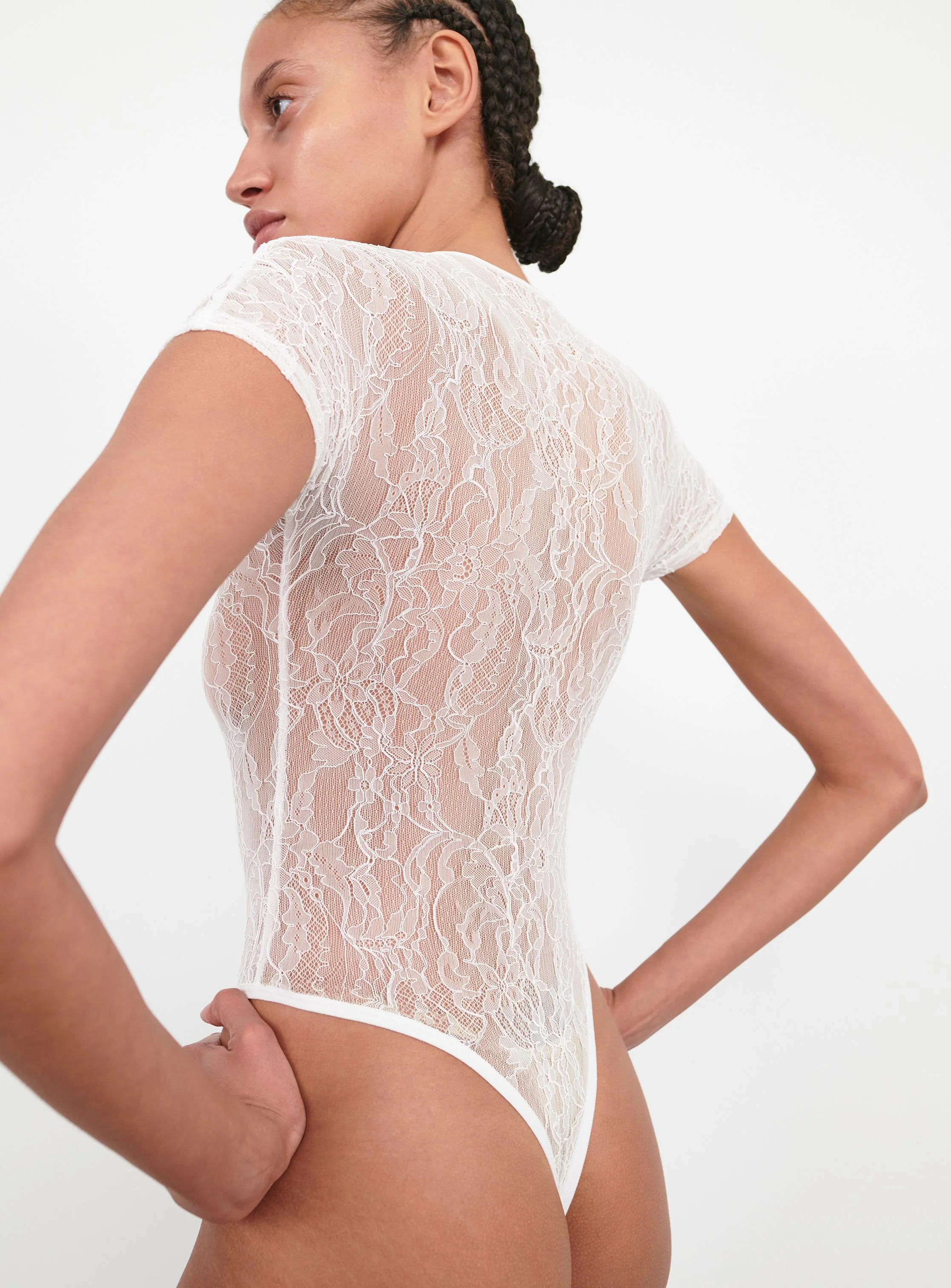 Lace Cap Sleeve Bodysuit - Image 5