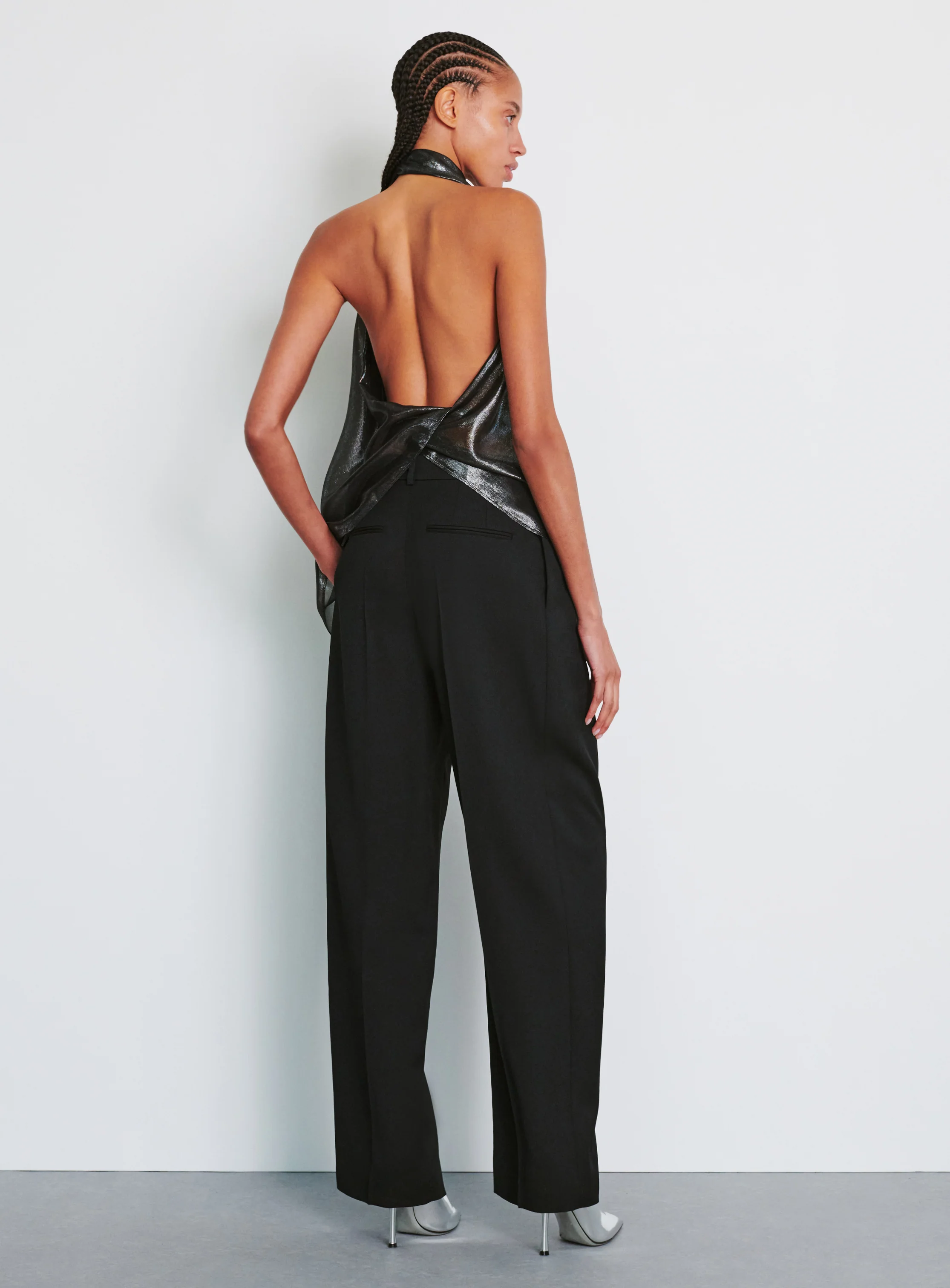 Metallic Halter Blouse - Image 3