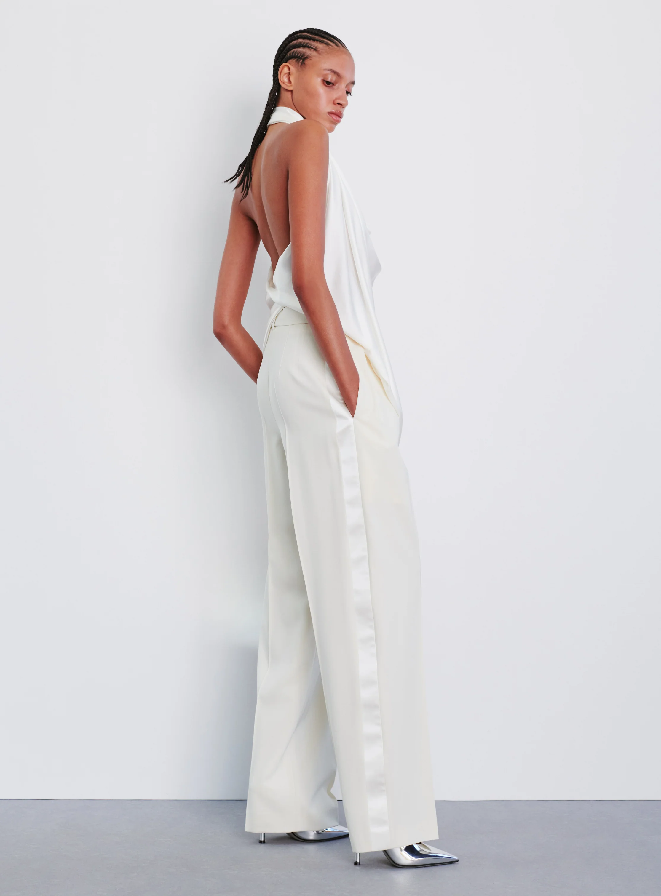 Satin Halter Blouse - Image 3